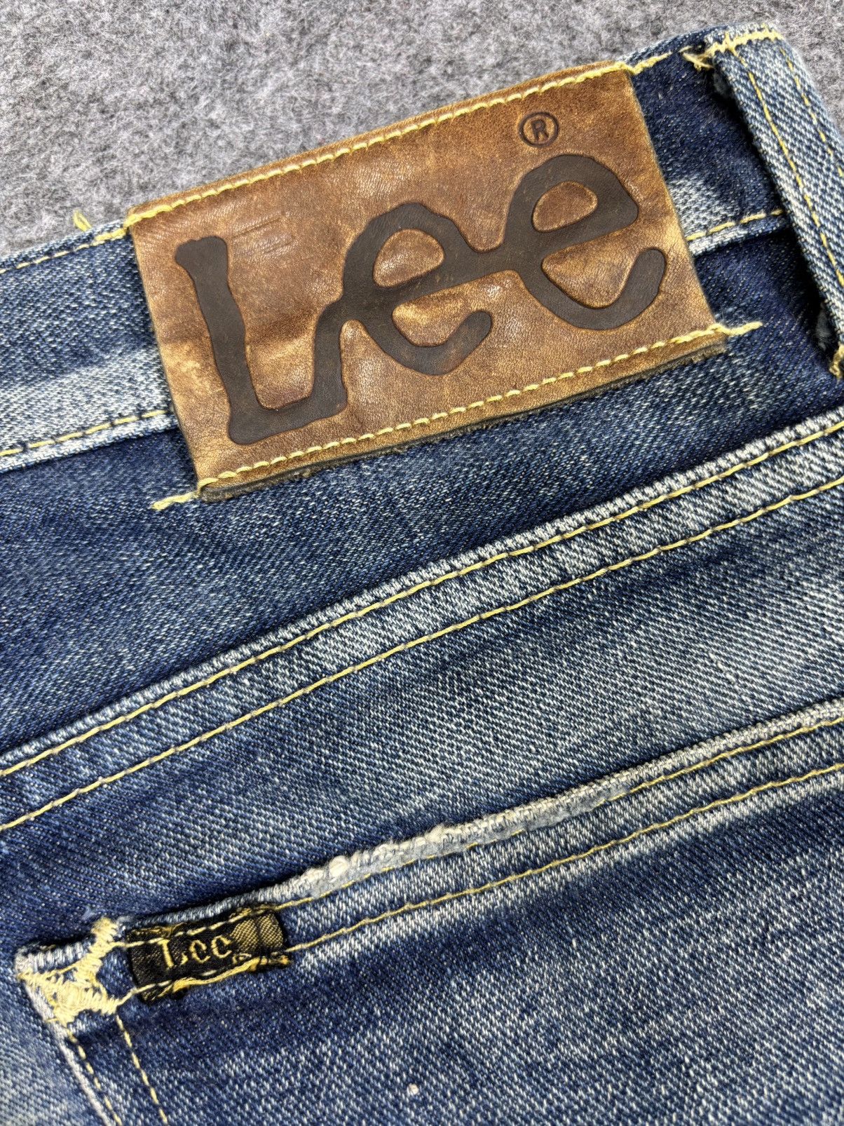 Lee Lee 101 Crazy Fades Yellow Selvedge Denim F788 Size US 35 - 9 Thumbnail