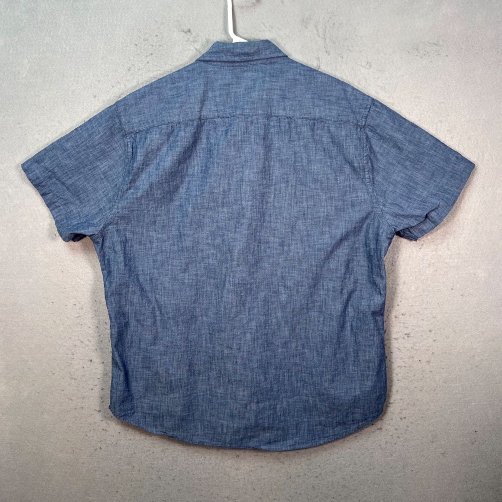 Bonobos Bonobos Shirt Mens XL Stretch Short Sleeve Chambray Button-Up Blue Size US XL / EU 56 / 4 - 2 Thumbnail