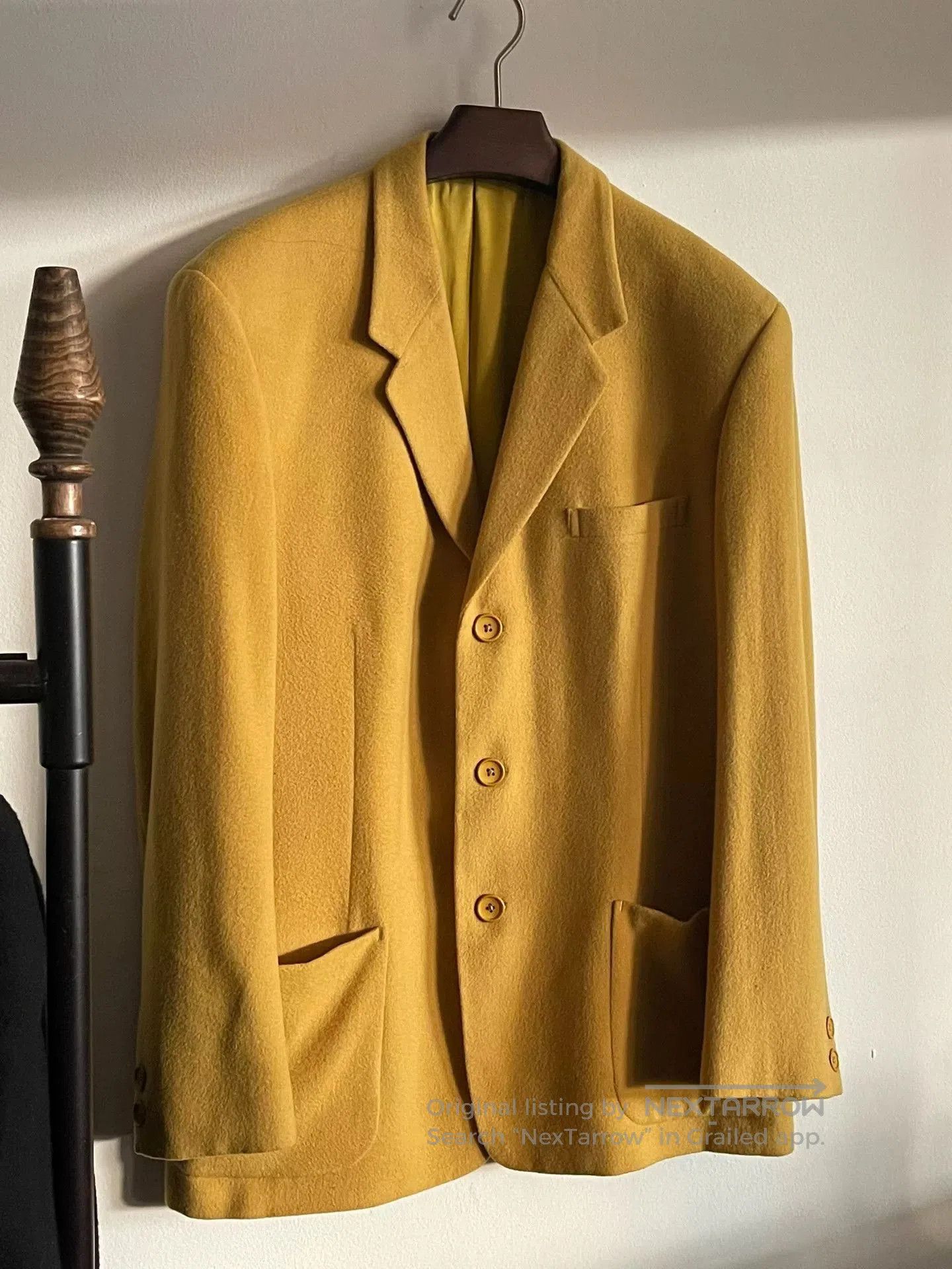 Yohji Yamamoto Yohji Yamamoto Mustard Wool Suit Jacket. Size US M / EU 48-50 / 2 - 8 Thumbnail