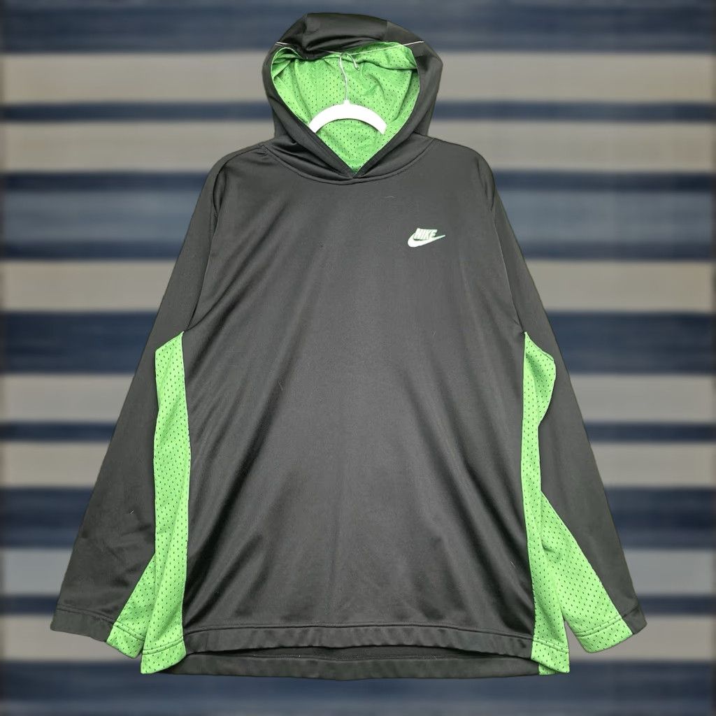 Nike VINTAGE Nike Hoodie Mens XL Black Pullover Swoosh Logo Sweatshirt Athletic 90s Theme Mens Size US XL / EU 56 / 4 - 1 Thumbnail