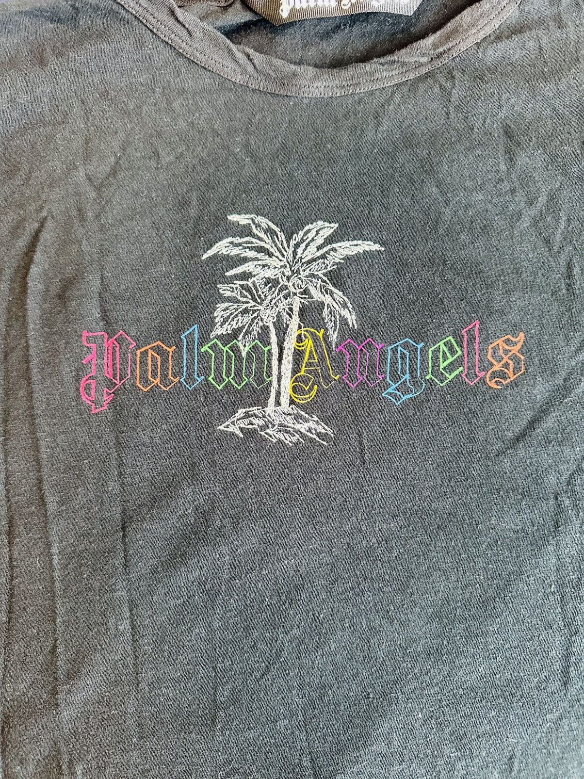 Palm Angels Palm Angels Black Logo-Print T-Shirt Size US XL / EU 56 / 4 - 1 Thumbnail