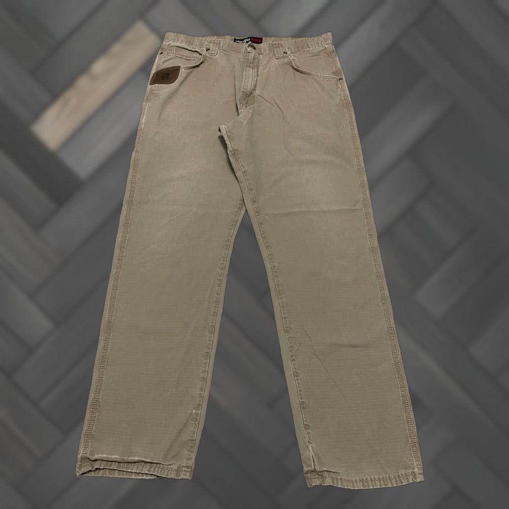 Wrangler VINTAGE Wrangler Riggs Workwear Pants Men's Size 38×34 Beige Ripstop Straight Size US 38 / EU 54 - 1 Thumbnail