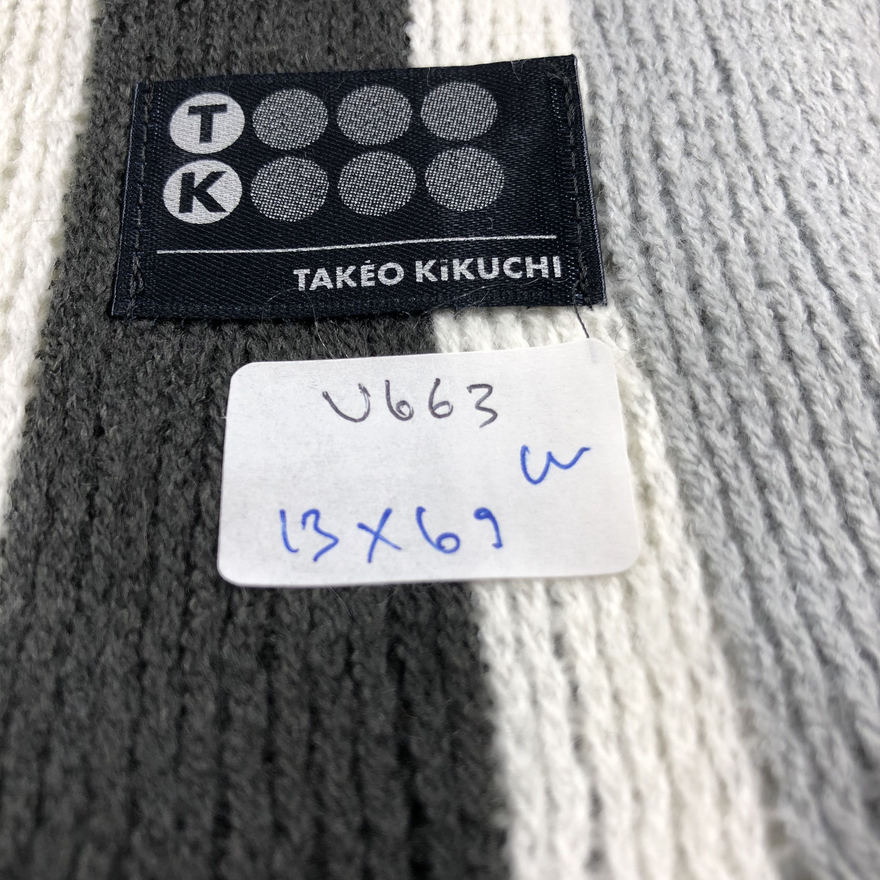 Takeo Kikuchi Takeo Kikuchi Stripes Wool Scarf Muffler V663 Size ONE SIZE - 7 Thumbnail
