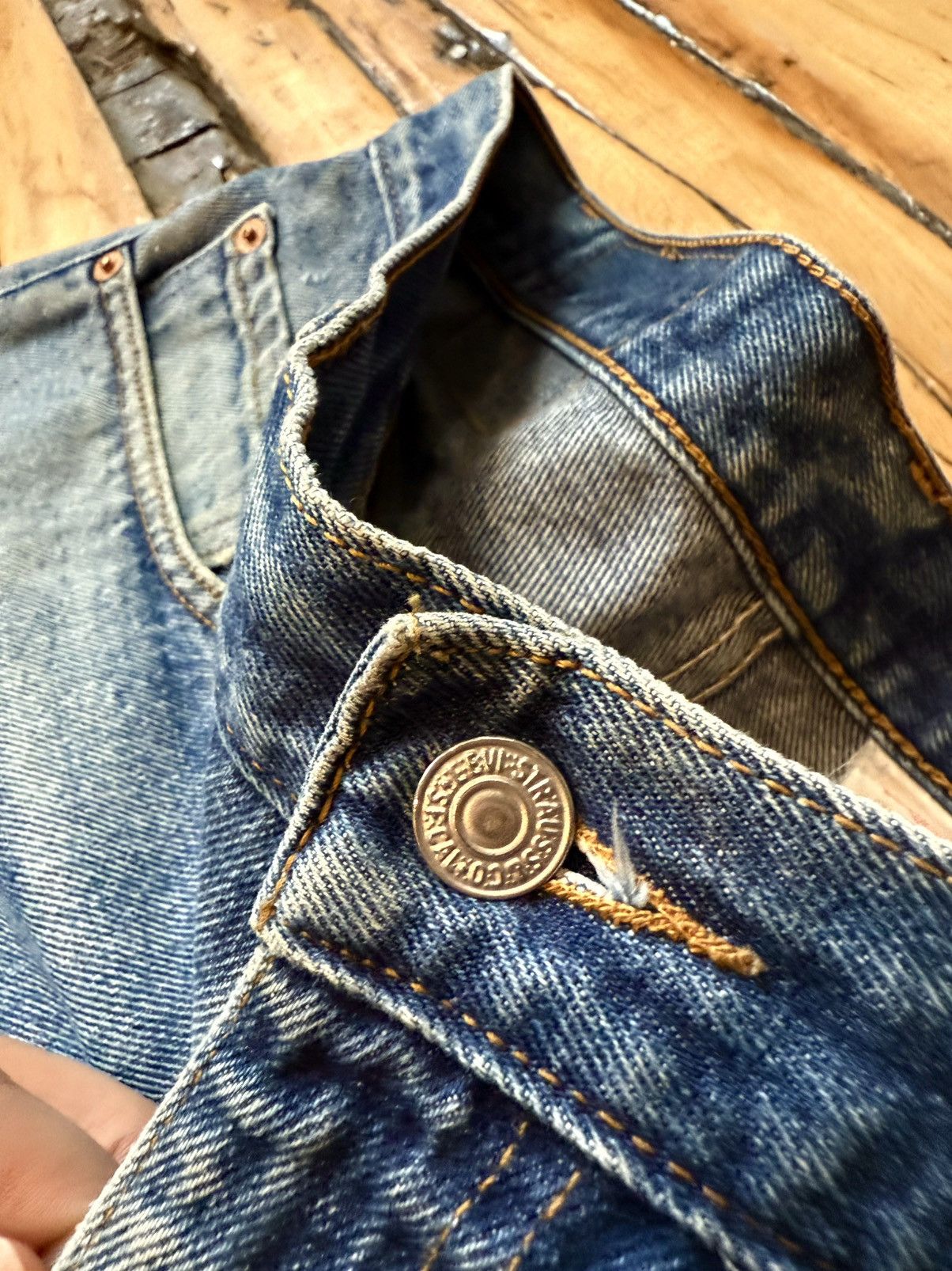 Levi's Vintage Early 2000's Levis 505xx Blue Faded Size US 34 / EU 50 - 4 Thumbnail