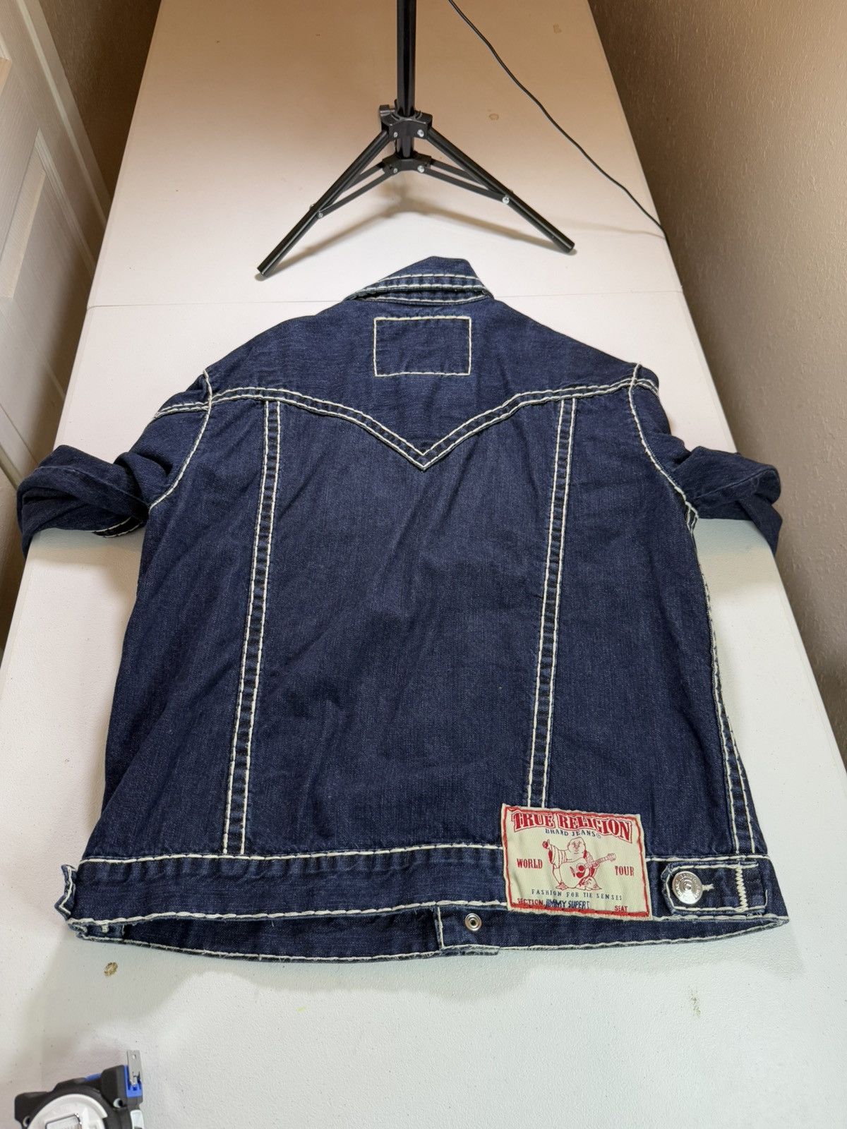 True Religion Y2K True Religion Thick Stitch Blue Denim Jacket Sz XXL Size US XXL / EU 58 / 5 - 8 Thumbnail