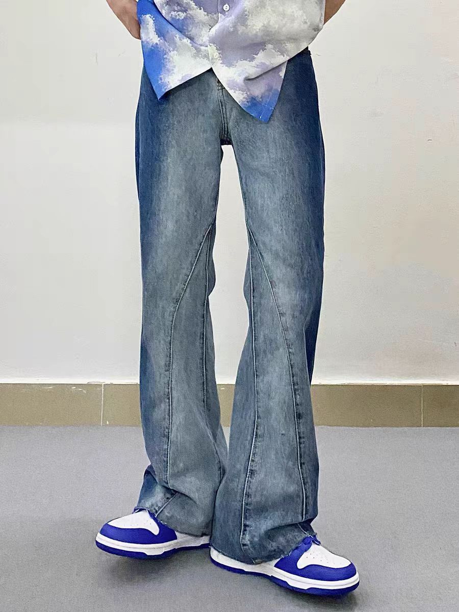 Japanese Brand × Jean Gradient Straight Micro Flare Casual Jeans Size US 30 / EU 46 - 2 Thumbnail