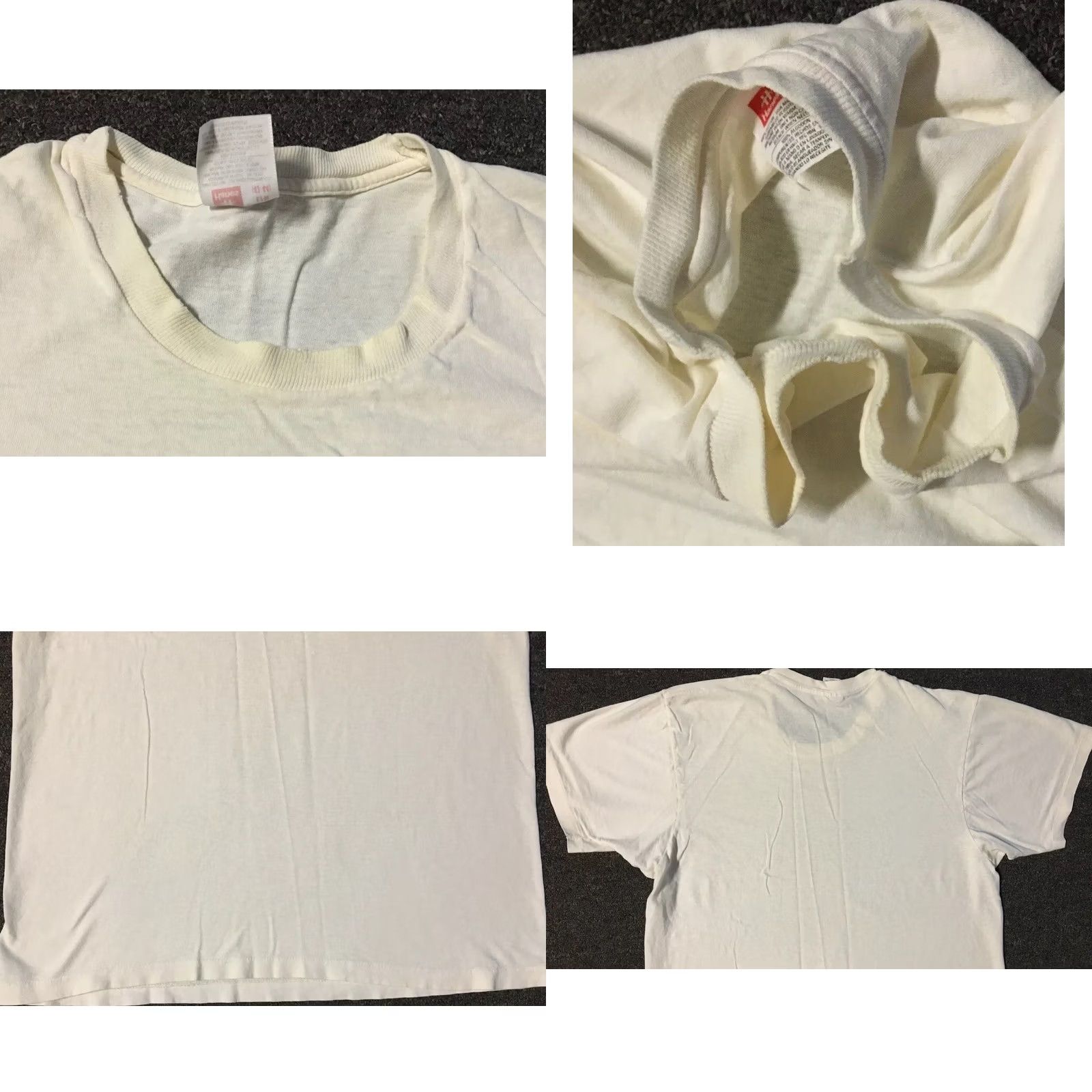 Hanes VINTAGE Hanes Shirt S White 80s 90s Faded Distressed Grunge Punk Biker Skate Surf Trucker ME? Size US S / EU 44-46 / 1 - 8 Thumbnail