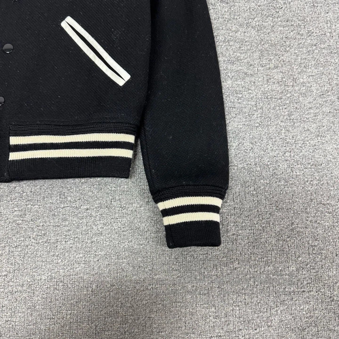 Saint Laurent Paris Saint Laurent Black White Varsity Jacket. Size US M / EU 48-50 / 2 - 3 Thumbnail