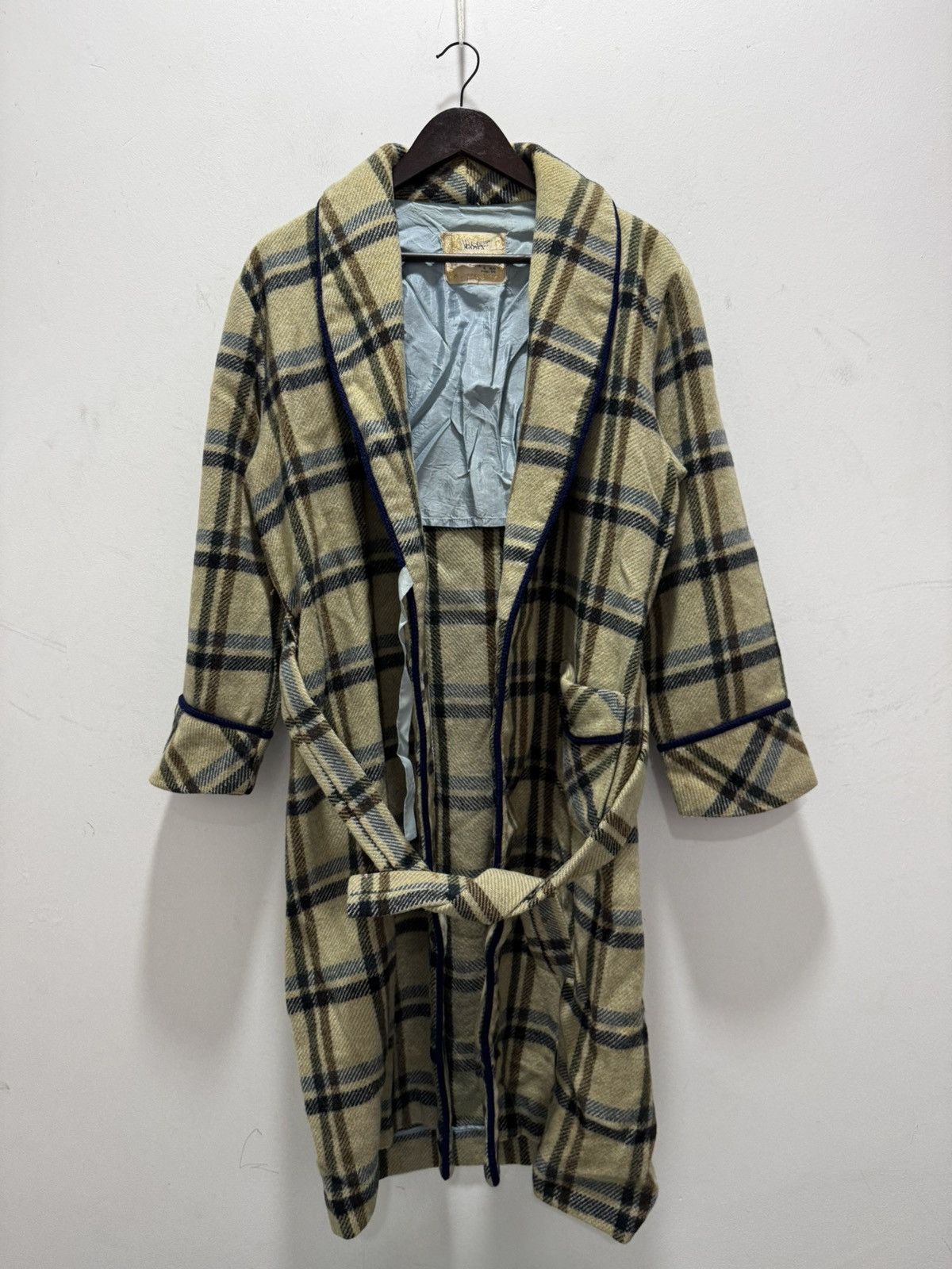 Japanese Brand × Vintage JAPANESE DESIGN LARVAL NOVA CHECK STYLE LONG JACKET Size L / US 10 / IT 46 - 2 Thumbnail