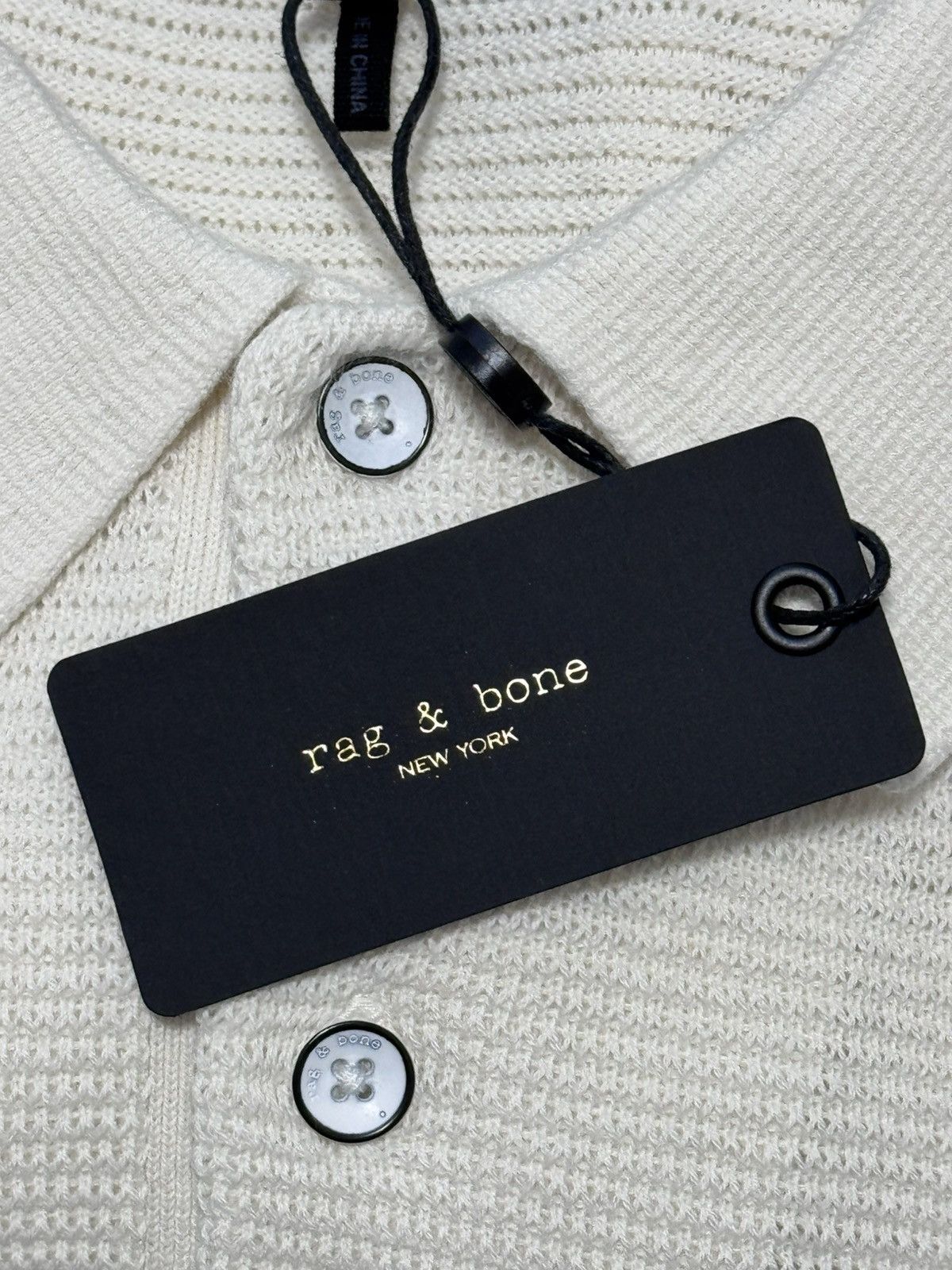Rag & Bone rag & bone Lewis Polo Ivory Knit Sweater Shirt NWT XL Size US XL / EU 56 / 4 - 14 Thumbnail