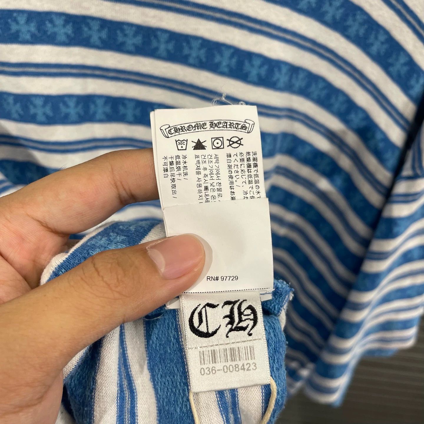 Chrome Hearts Chrome Hearts Blue-White Sword Embroidered SS M Tee 95New Size US M / EU 48-50 / 2 - 6 Thumbnail