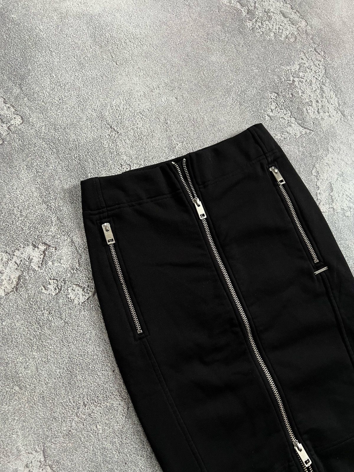Diesel Diesel Black Cotton Jersey Zip Front Skirt Pockets Size 26 Size 26" / US 2 / IT 38 - 3 Thumbnail