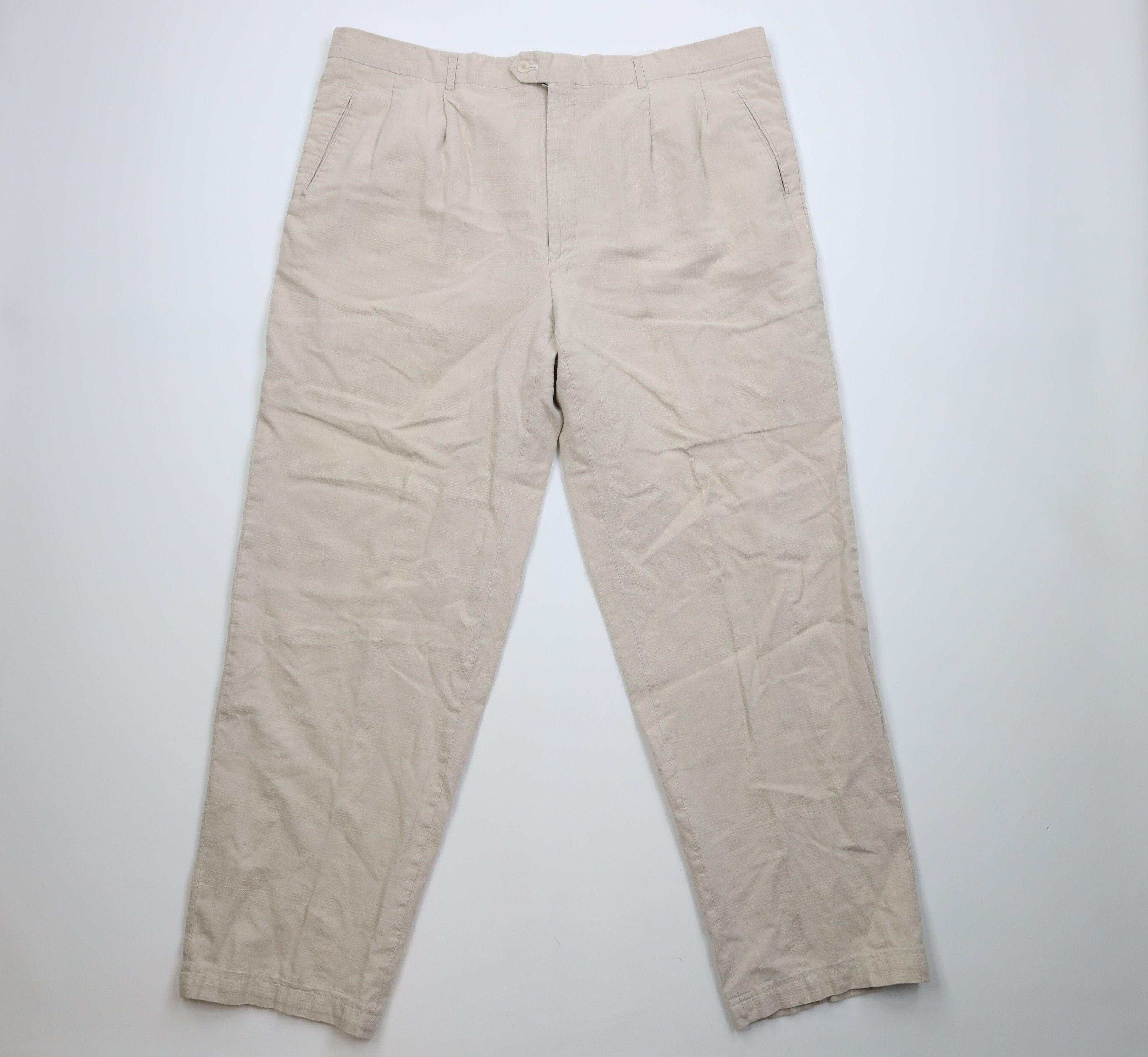Vintage Vintage 90s Y2K Streetwear Seersucker Wide Leg Chino Pants Size US 44 / EU 60 - 1 Thumbnail