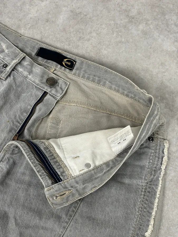 Just Cavalli AW2004 Cavalli Grey Two Tone Denim Jeans Size US 32 / EU 48 - 12 Thumbnail