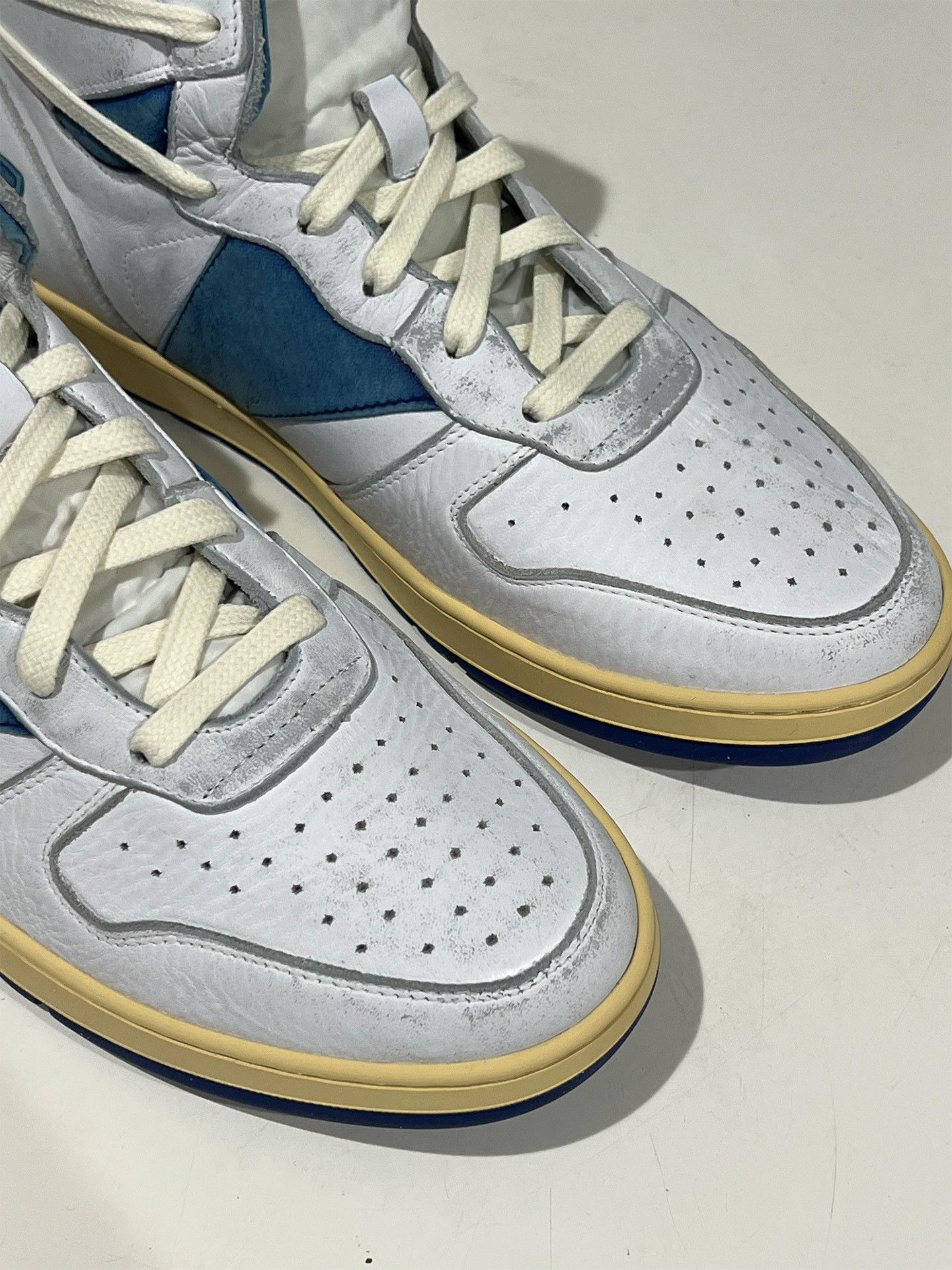Rhude NWT-Rhude SSENSE Exclusive White & Blue Rhecess Hi Sneakers Size US 10 / EU 43 - 6 Thumbnail