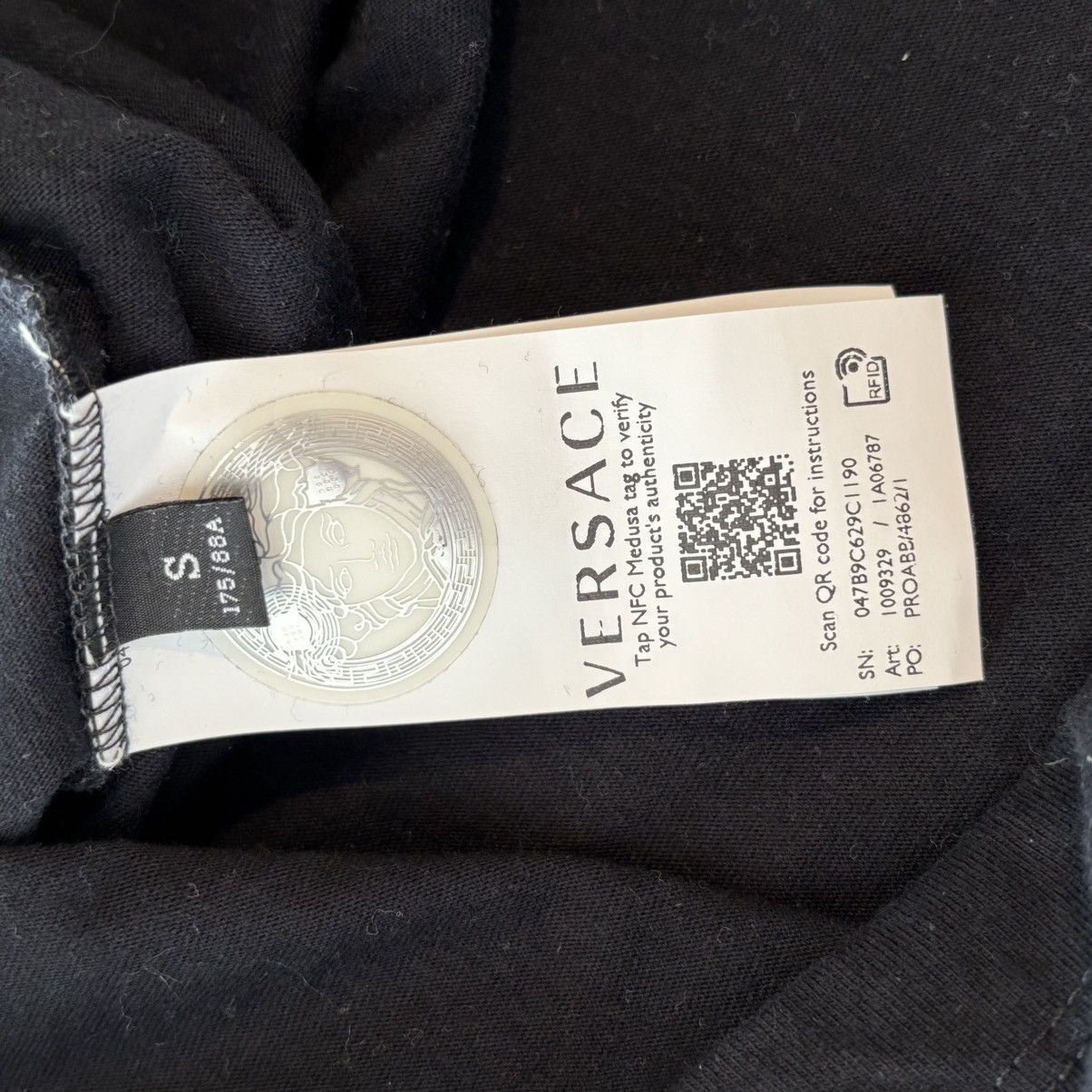 Versace Versace Triple Card Black Tee Shirt Size Small Size US S / EU 44-46 / 1 - 4 Thumbnail