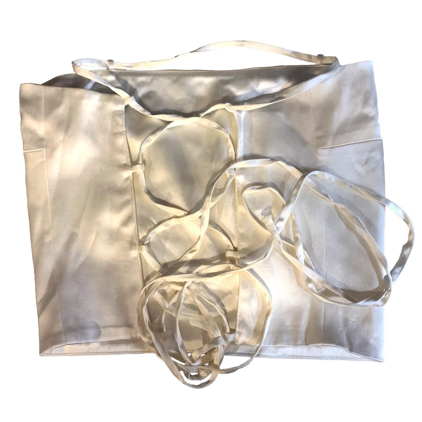 GAUGE81 Gauge 81 Lace Up Backless Ivory Satin Crop Top Size M / US 6-8 / IT 42-44 - 9 Thumbnail