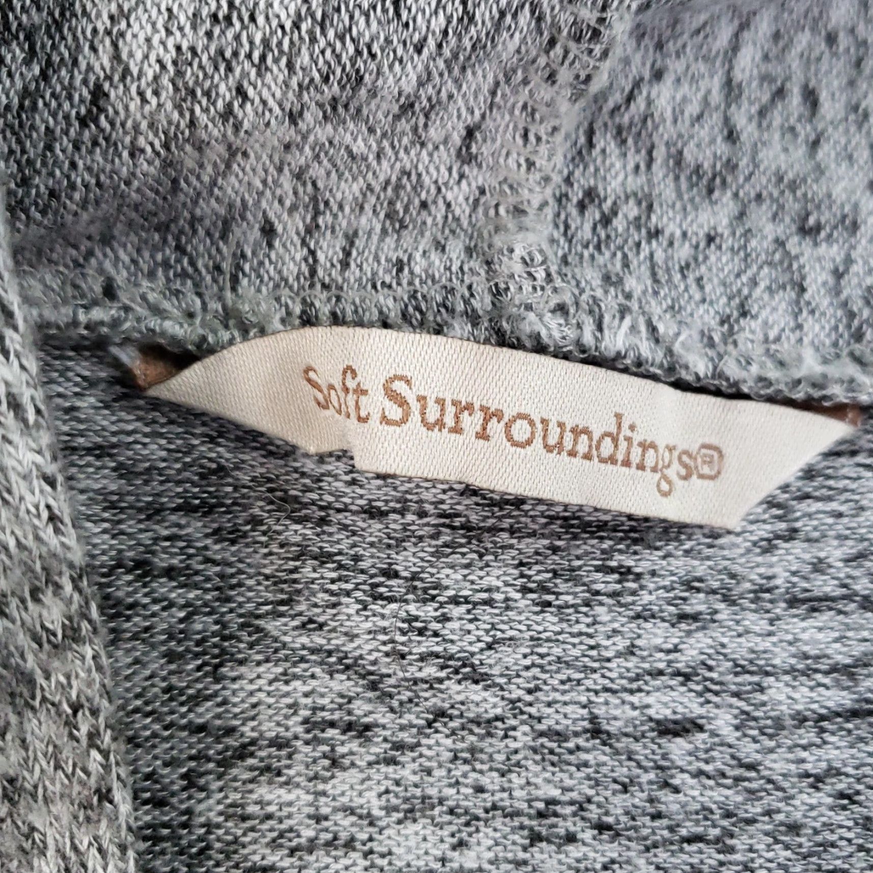 Soft Surroundings Soft Surroundings Cardigan Large Gray Open Front Long Knit Lightweight Stretch Casual USA Womens Size L / US 10 / IT 46 - 5 Thumbnail