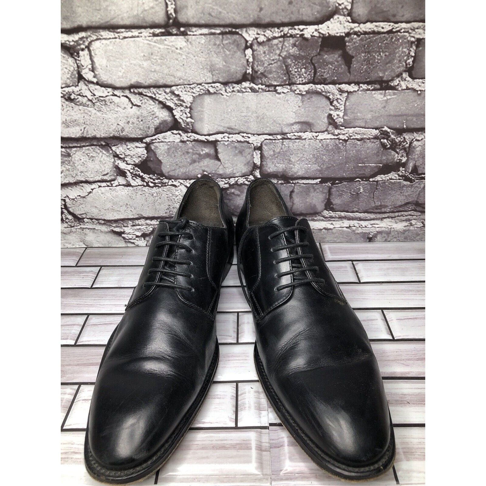 To Boot New York To Boot New York NUOVO Black Leather Lace Up Dress Oxfords M Size US 11 / EU 44 - 19 Thumbnail