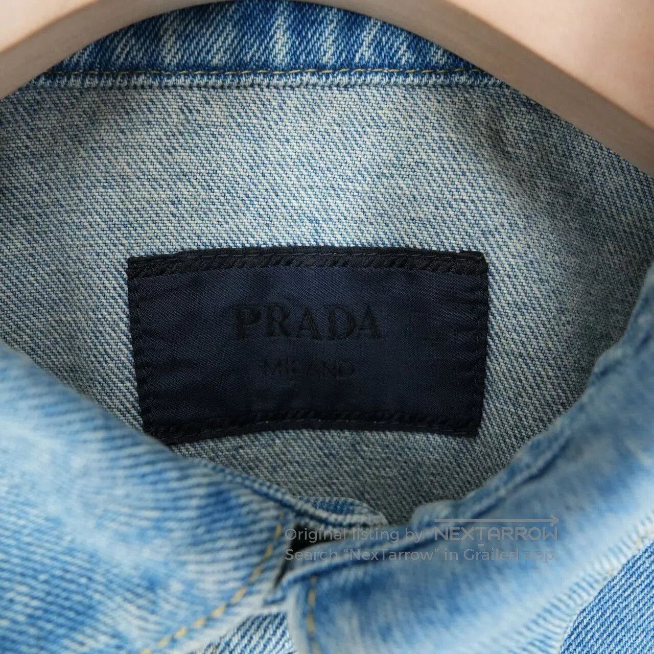 Prada prada triangle logo distressed denim jacket. Size US XL / EU 56 / 4 - 4 Thumbnail