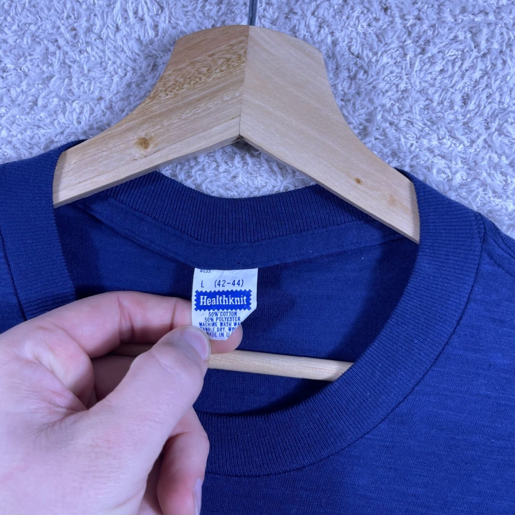 Vintage VINTAGE Healthknit T-Shirt Punk 80s Void Band Adult Large Blue USA Shirt Men Regular Size L Short Sleeve Crew Neck Graphic Print Size US L / EU 52-54 / 3 - 4 Thumbnail