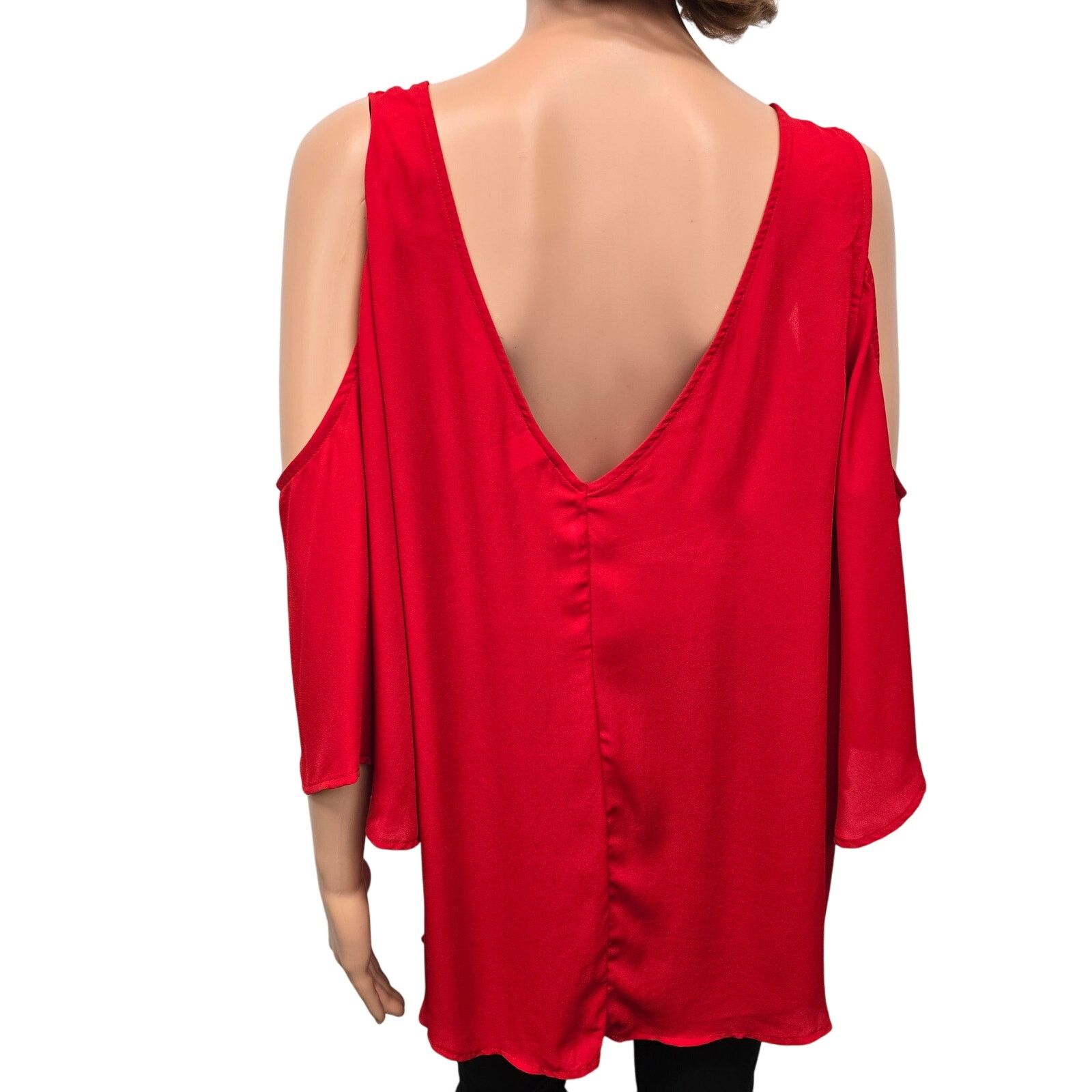 Torrid Torrid Georgette Cold Shoulder Top Blouse Size 3 Plus 3X Size 3XL / US 20-22 - 7 Thumbnail