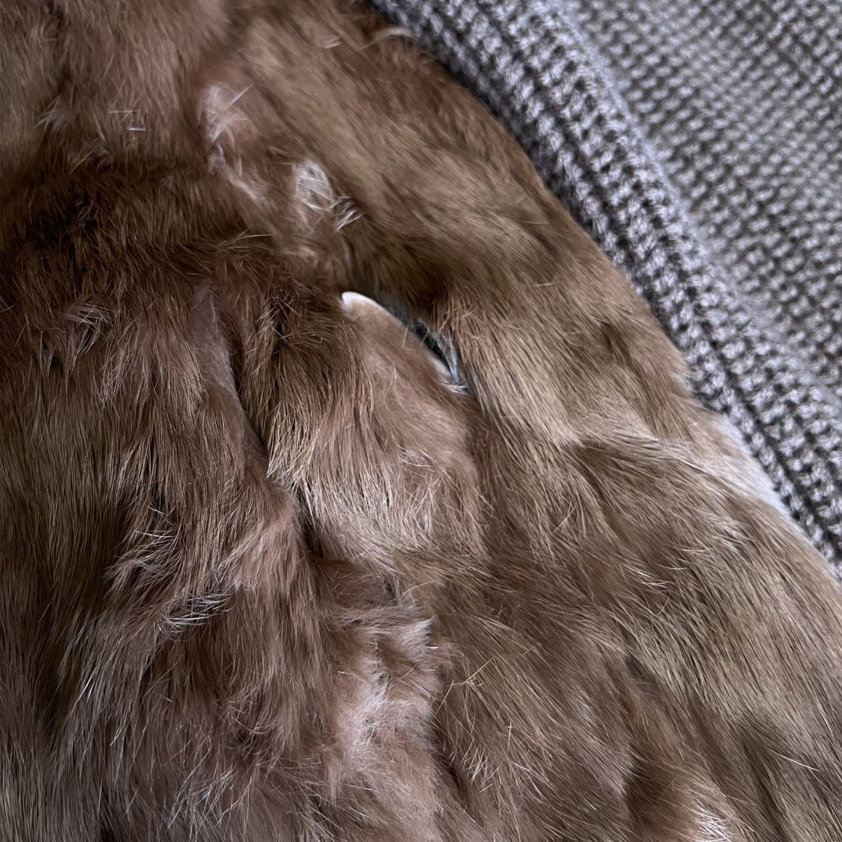 Vintage Vintage 90s Pure Rabbit Fur Wool Sweater Zip Jacket & Scarf Size L / US 10 / IT 46 - 14 Thumbnail