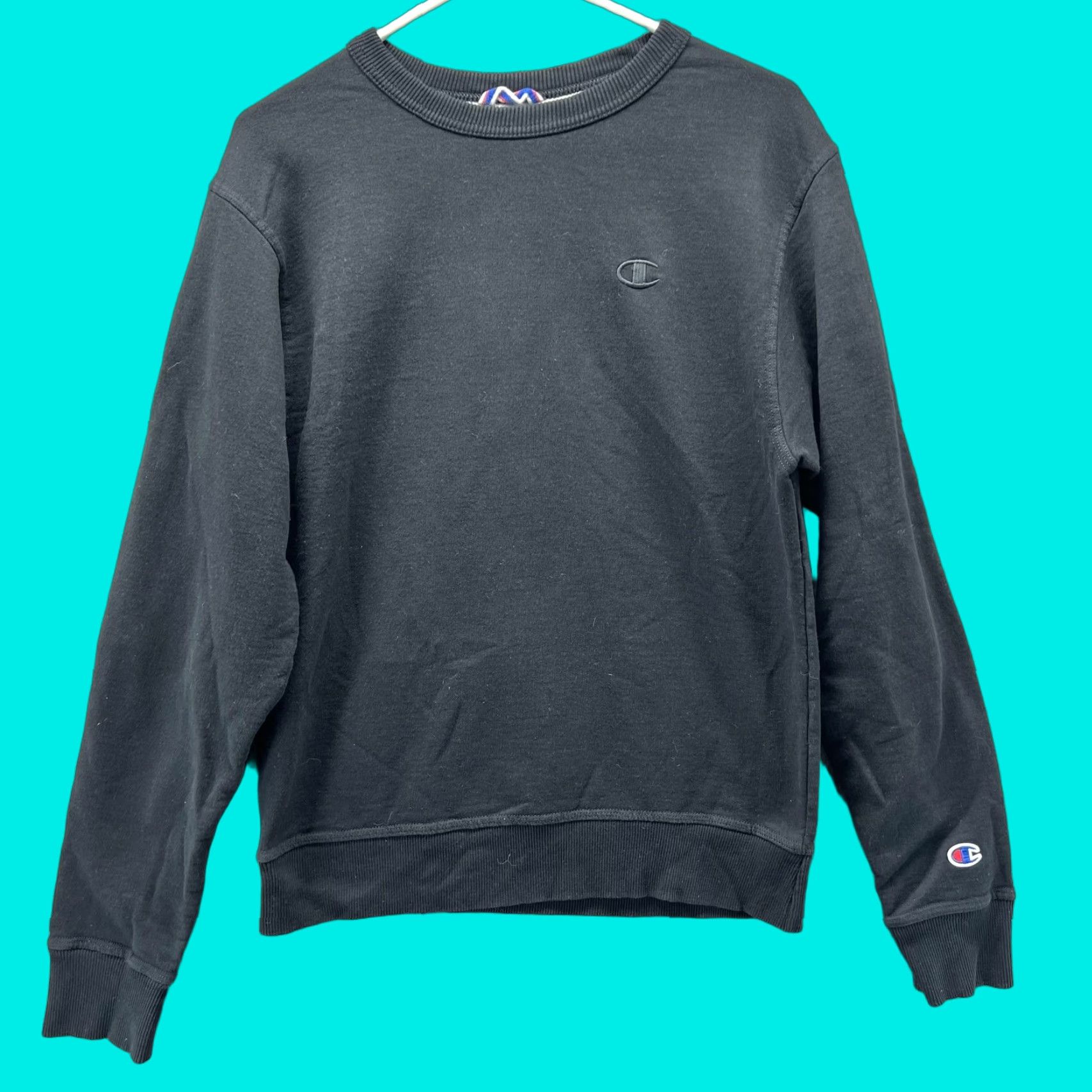 Champion Champion Sweatshirt Mens Small Black Crewneck Pullover Fleece Logo Athletic Size US S / EU 44-46 / 1 - 1 Thumbnail