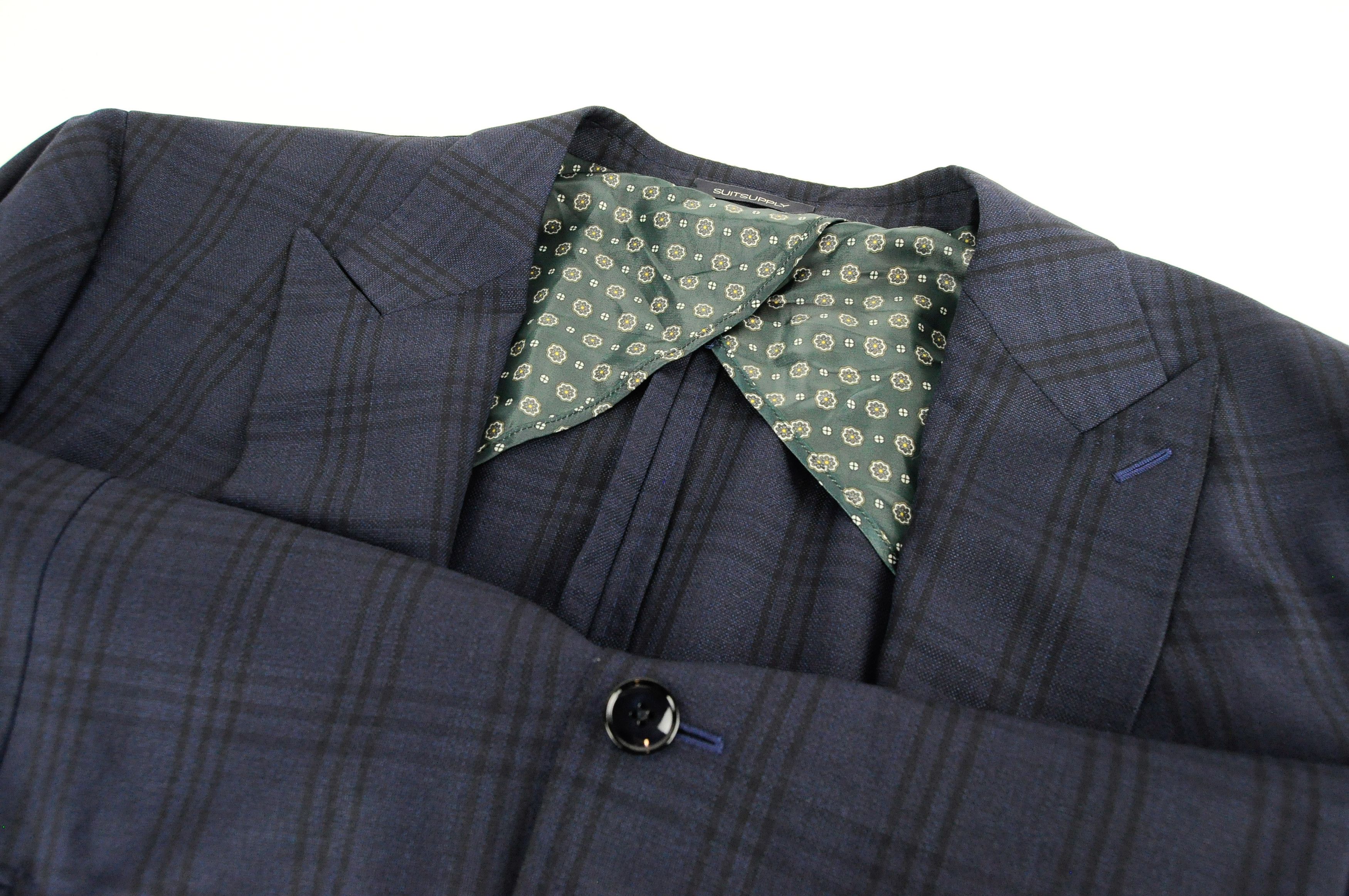 Suitsupply LA SPALLA UK56S Blue Wool Checked Blazer 55242 Size 54R - 4 Thumbnail