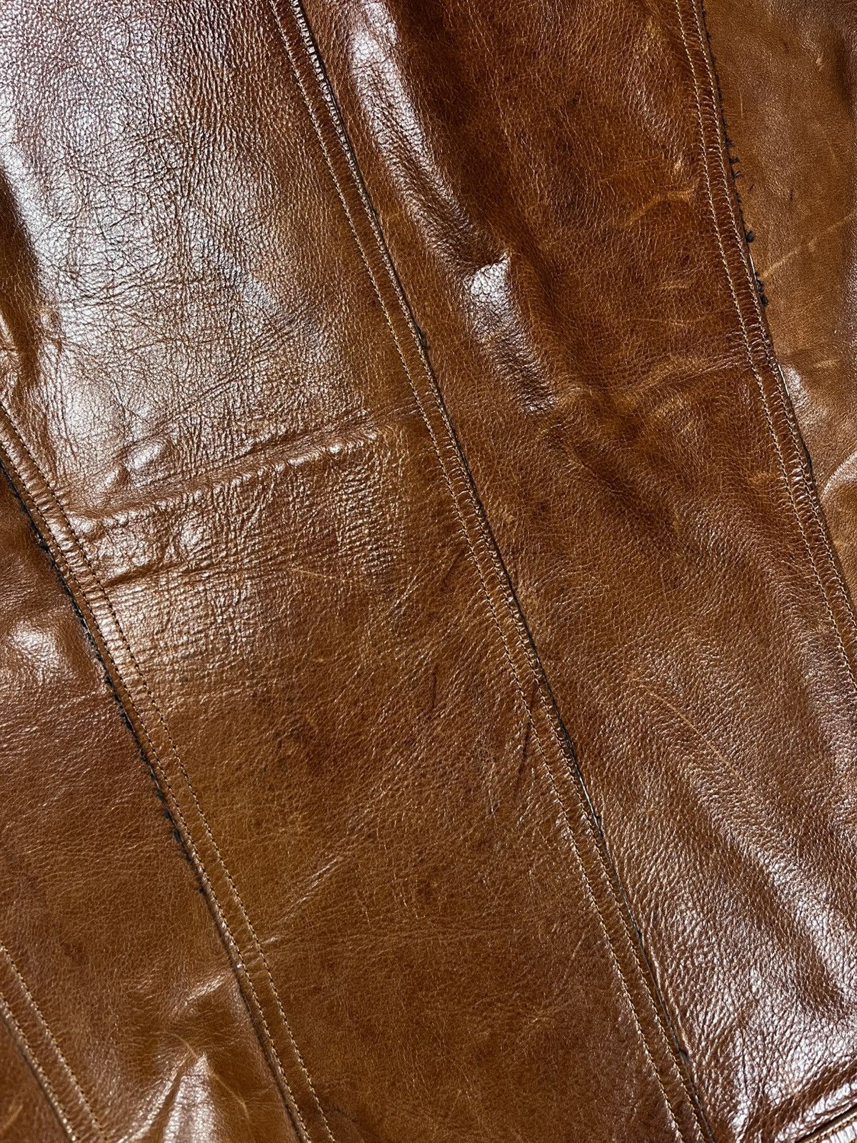 Isaac Sellam Experience Isaac Sellam Experience - Distressed Brown Leather Jacket Size US L / EU 52-54 / 3 - 6 Thumbnail