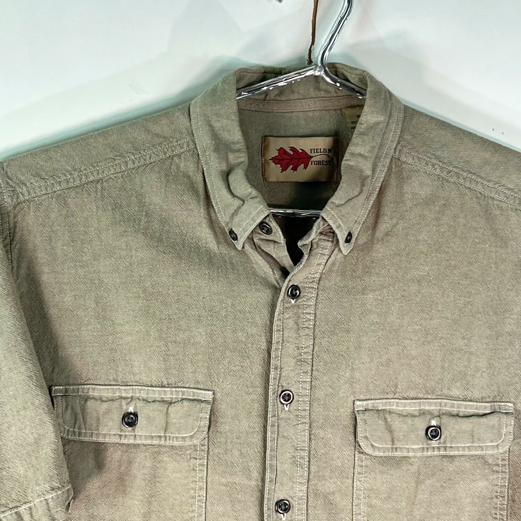 Vintage Field N Forest Big & Tall Outdoor Shirt Beige Short Sleeve Button Down XLT Mens Size US XL / EU 56 / 4 - 3 Thumbnail