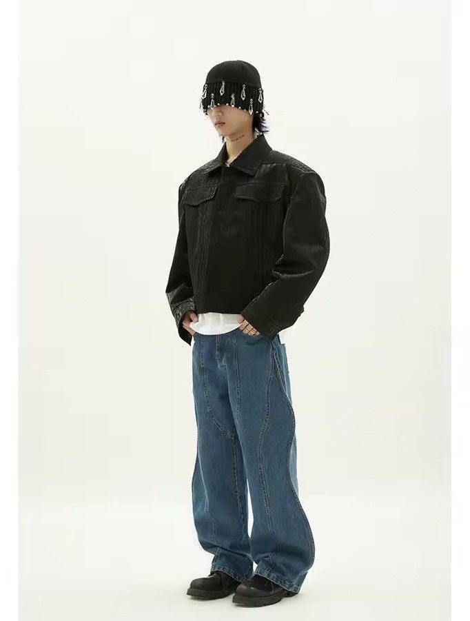 Other Short Streetwear PU Leather Crocodile Jacket Size US XL / EU 56 / 4 - 6 Thumbnail