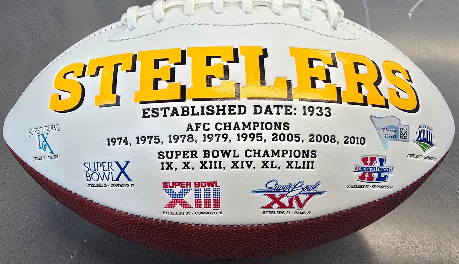 Ben Roethlisberger autographed football Fanatics COA