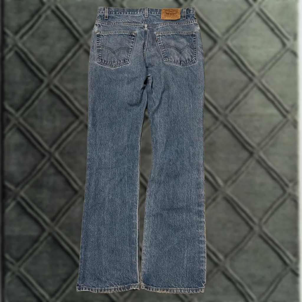 Levi's VINTAGE Levi’s 517 Bootcut Jeans 34x36 Men 32x34 Medium Wash USA 1298 Denim 5-Pocket Logo Zipper Button Cotton Slim Regular Inseam 34” Size US 32 / EU 48 - 1 Thumbnail