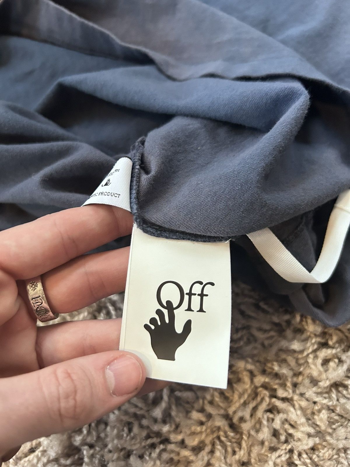 Off-White Off White Navy Brown Fade Tee Size S Size US S / EU 44-46 / 1 - 7 Thumbnail