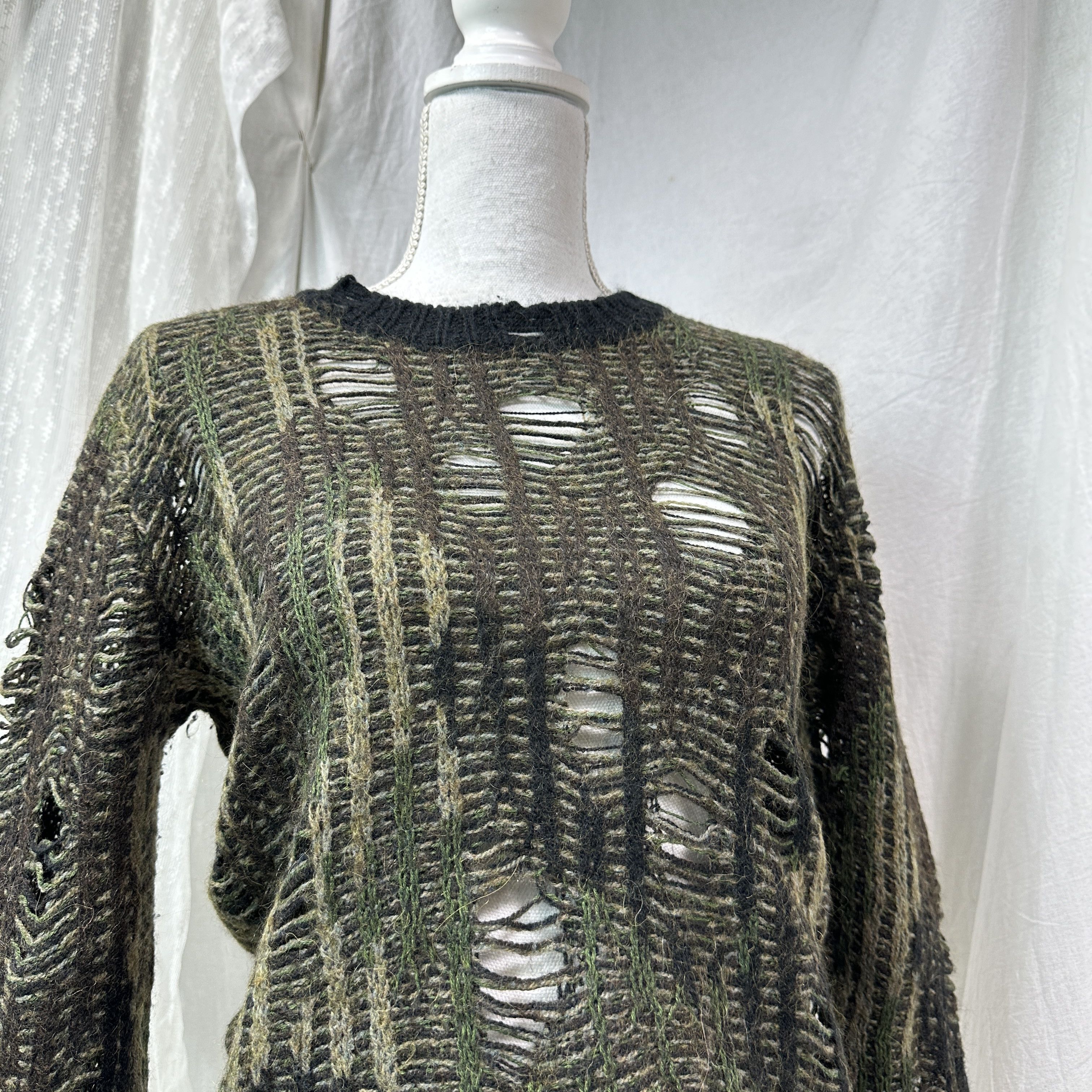Diesel Vintage Avant Garde Grunge Diesel Distresses Sweater 00s Size S / US 4 / IT 40 - 6 Thumbnail