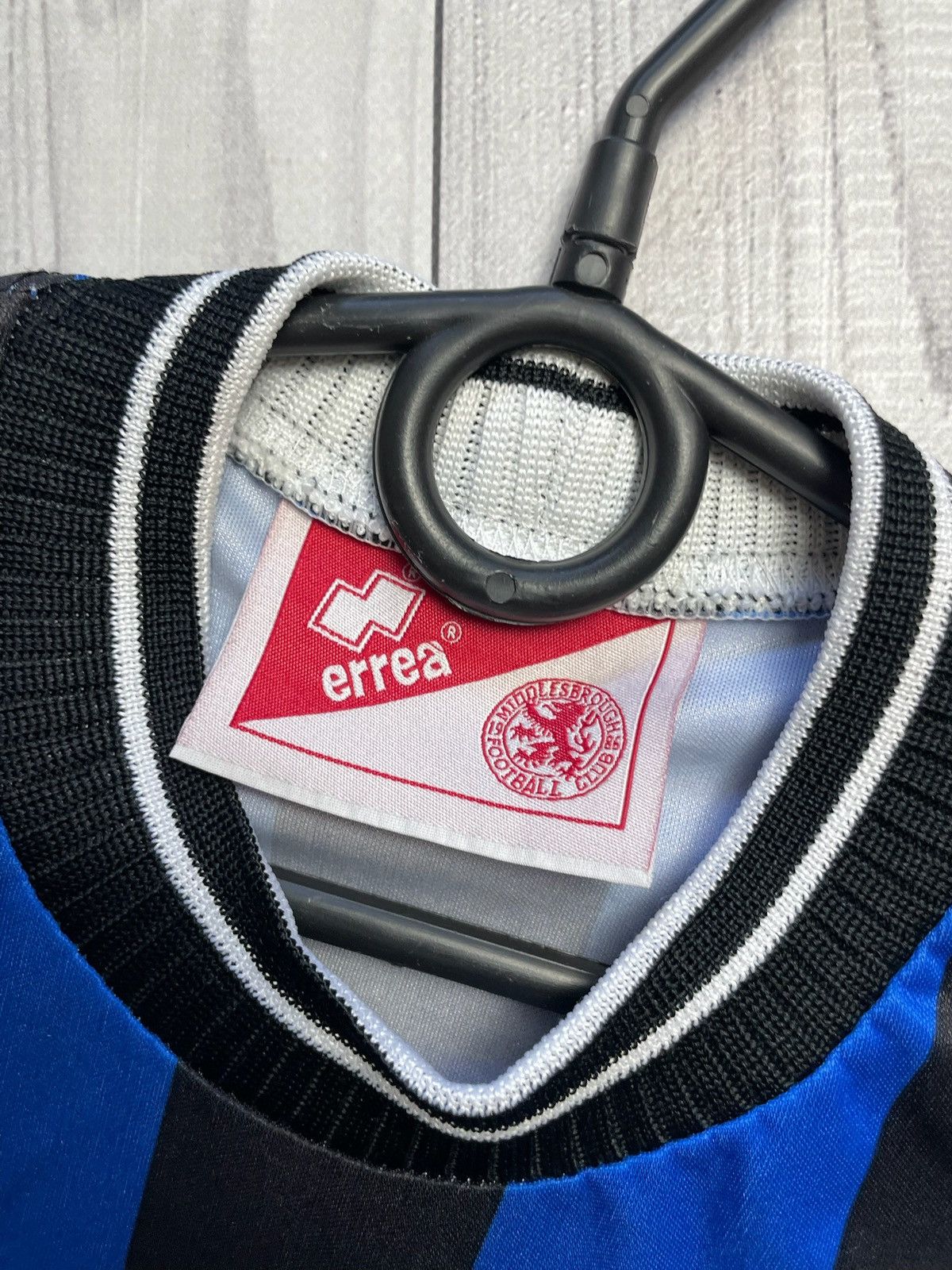 Vintage Vintage Middlesbrough striped blue soccer jersey errea Xs Size US XS / EU 42 / 0 - 5 Thumbnail