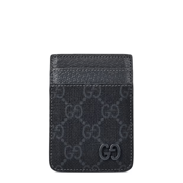 Gucci Men'S Web Magnet Card Holder Size ONE SIZE - 1 Thumbnail