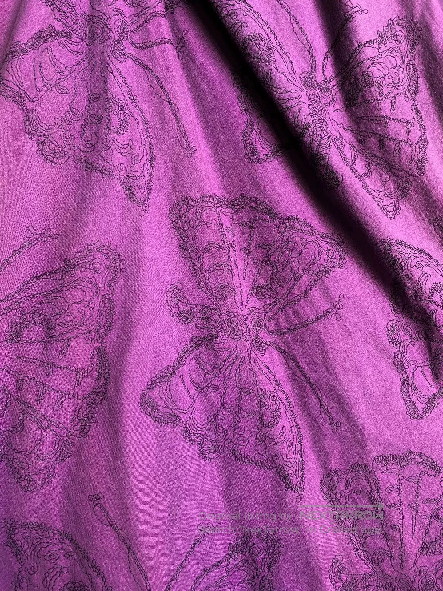 Junya Watanabe unique butterfly embroidered vintage dress. Size M / US 6-8 / IT 42-44 - 8 Thumbnail