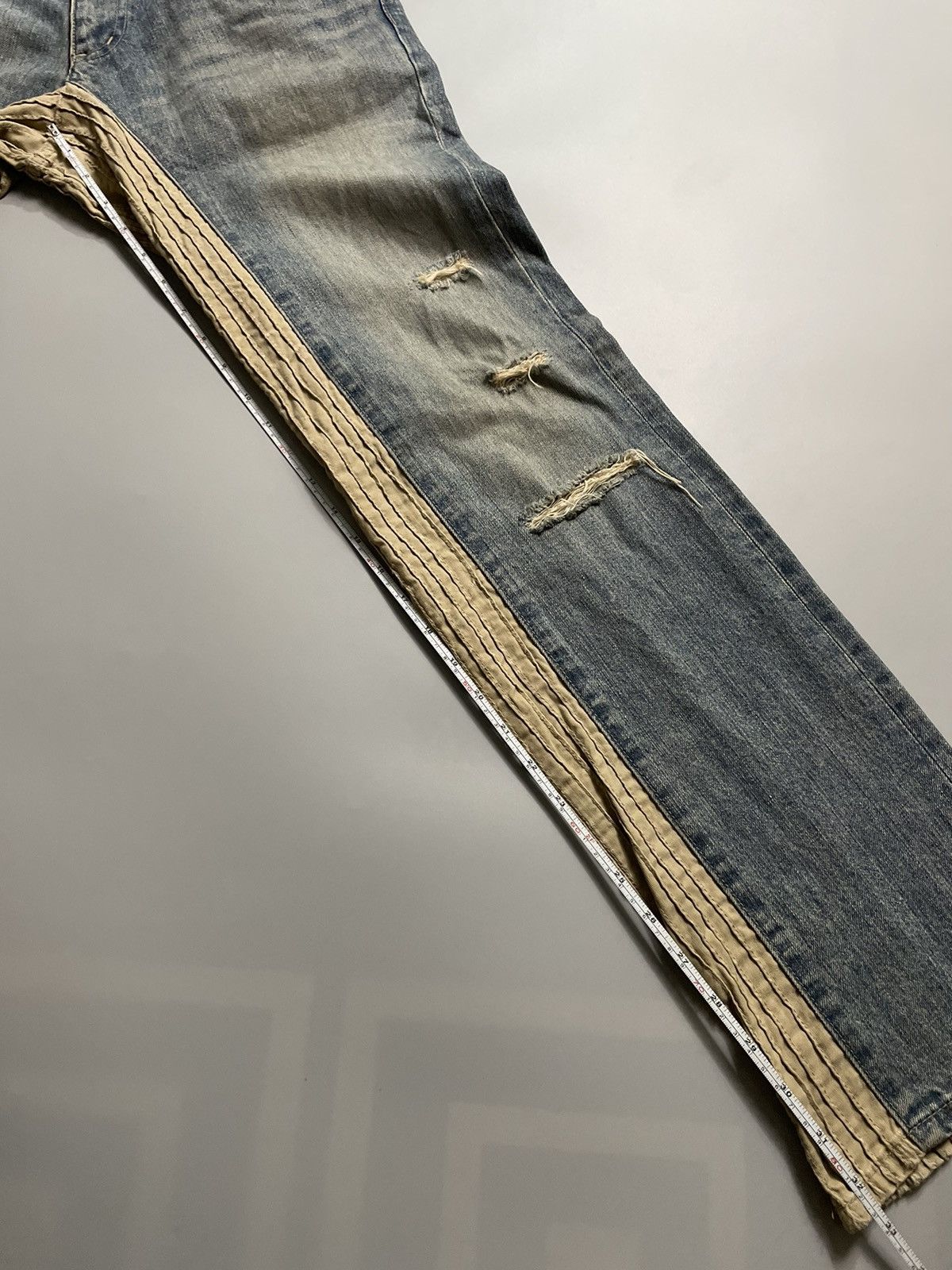 Japanese Brand Prigs Hybrid Panelled Denim Size US 32 / EU 48 - 25 Thumbnail