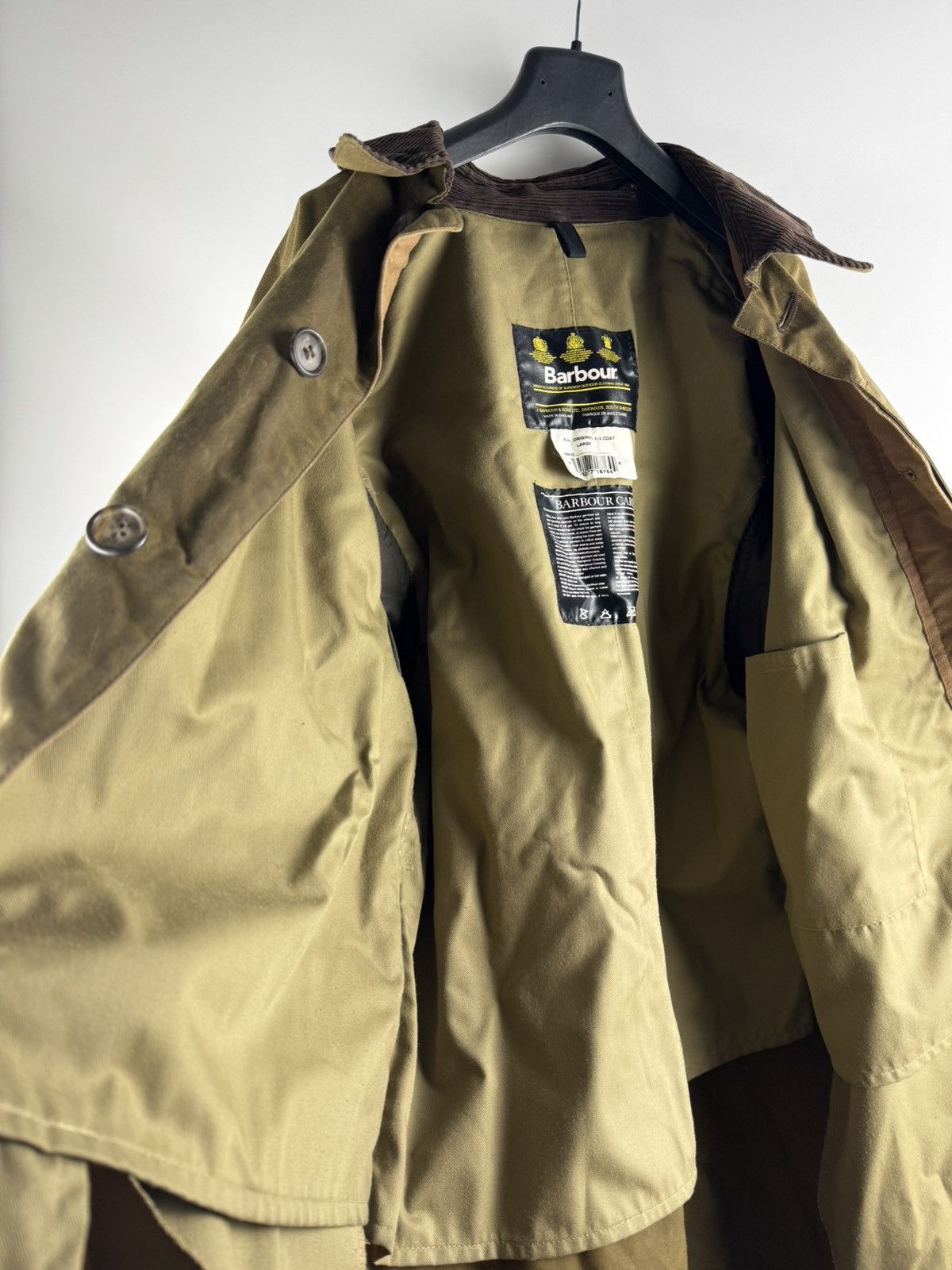 Barbour Vintage Barbour 3/4 Coat Wax A240 Oiled Jacket Size US L / EU 52-54 / 3 - 3 Thumbnail