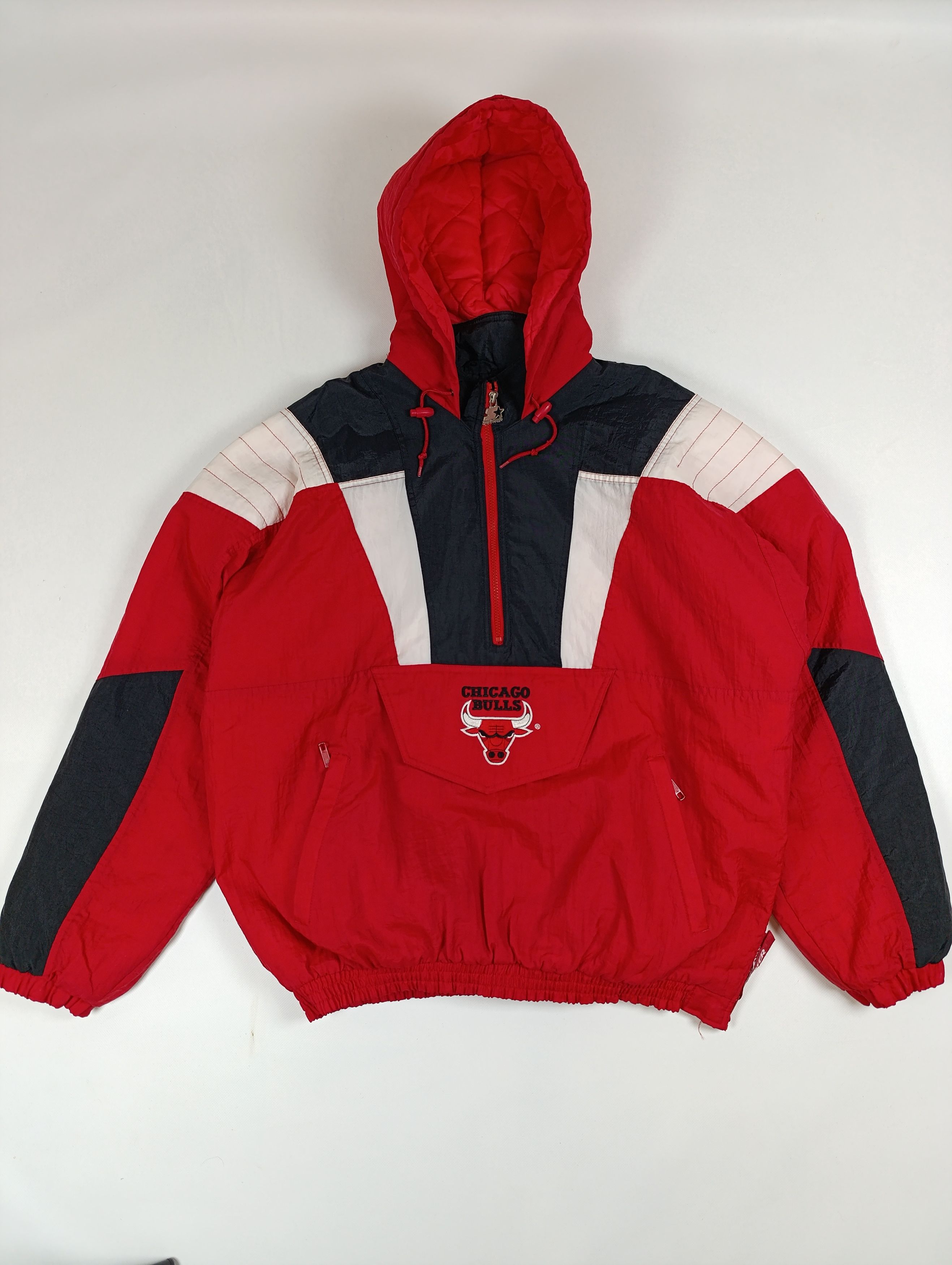 Starter VINTAGE 90S STARTER CHICAGO BULLS JACKET KANGAROO POCKET Size US XL / EU 56 / 4 - 2 Thumbnail