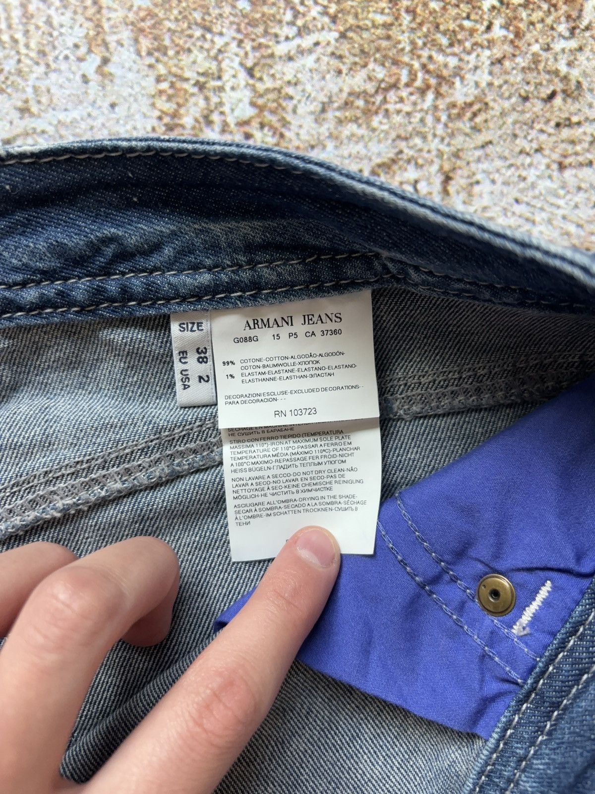 Armani Armani Jeans vintage washed mini denim basic skirt Size 26" / US 2 / IT 38 - 13 Thumbnail