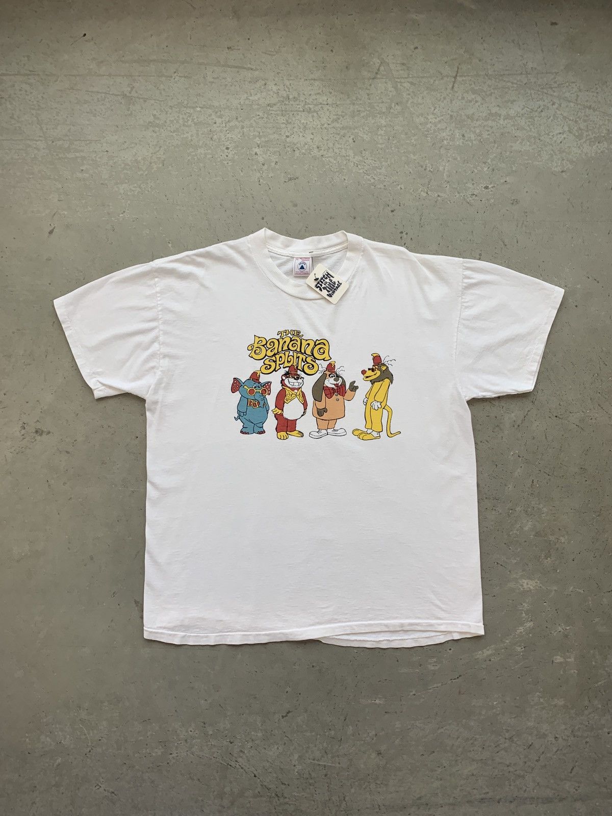 image of Cartoon Network x Made In USA Vintage 90's Banana Splits Cartoon Tee in White, Men's (Size XL)