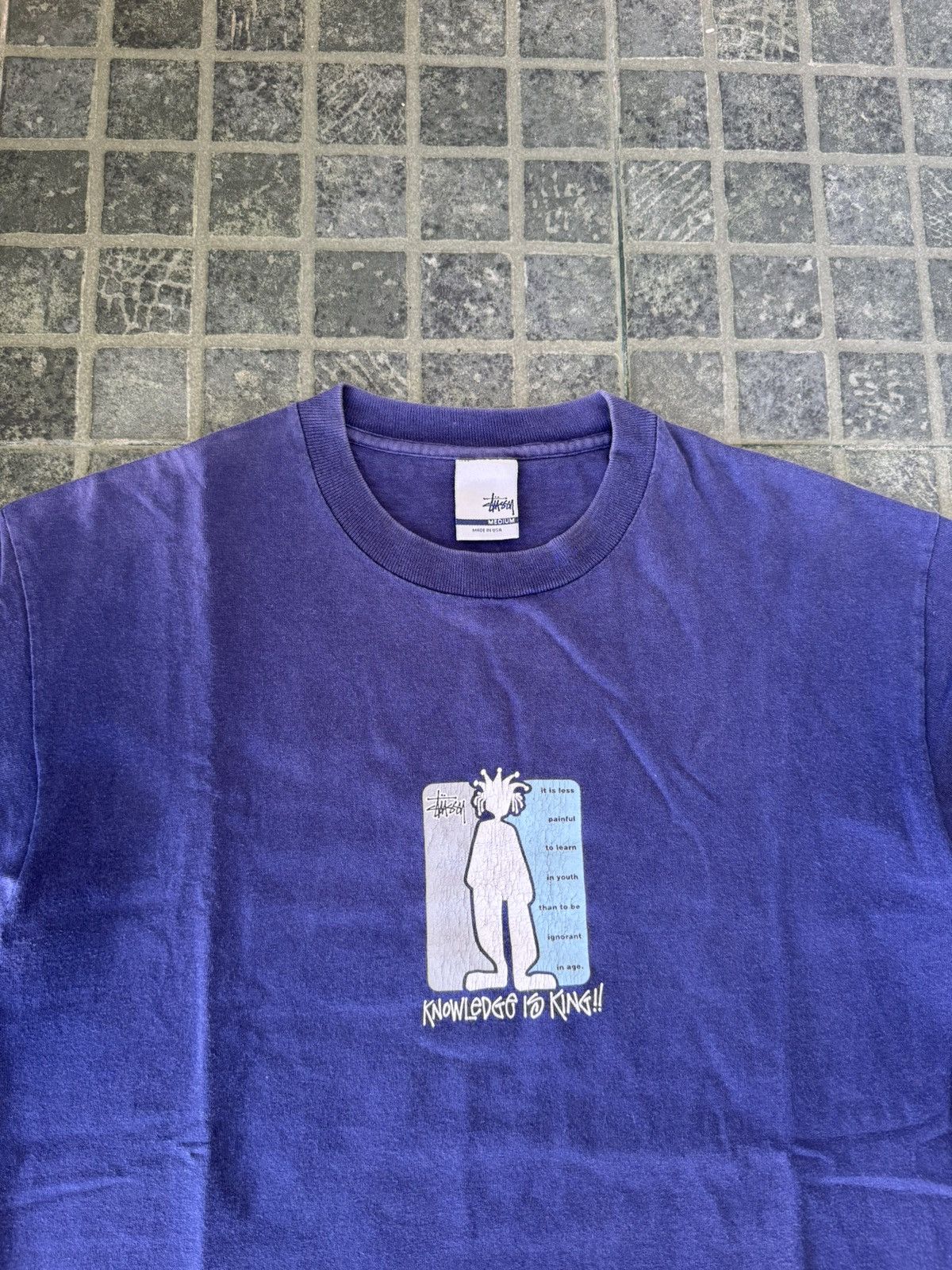 Stussy VINTAGE STUSSY KNOWLEDGE IS KING SIMPLE LOGO 🔥RARE🔥 Size US M / EU 48-50 / 2 - 2 Thumbnail