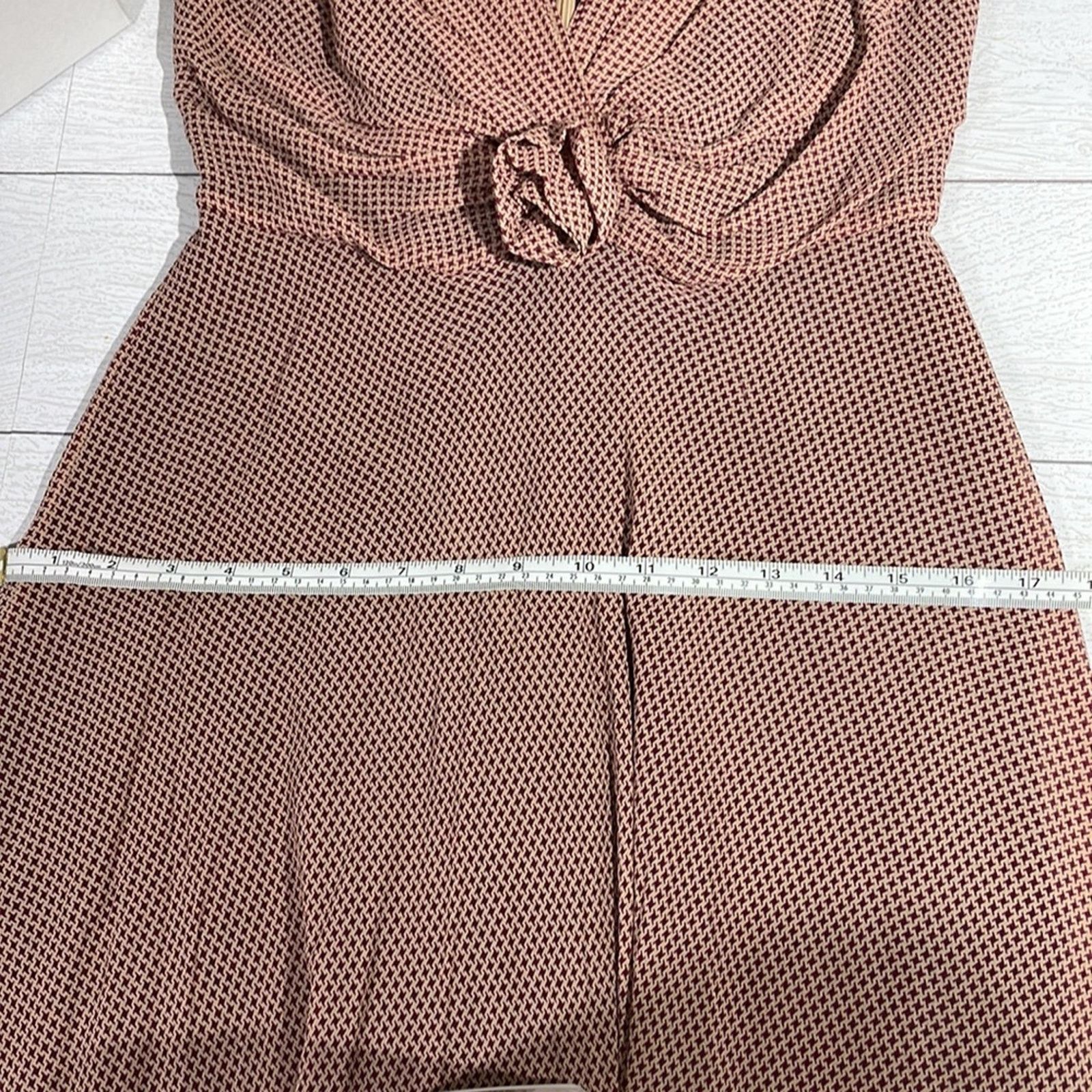 Other Fiori Di Zucca Silk Houndstooth Dress Size 10 Size L / US 10 / IT 46 - 10 Thumbnail