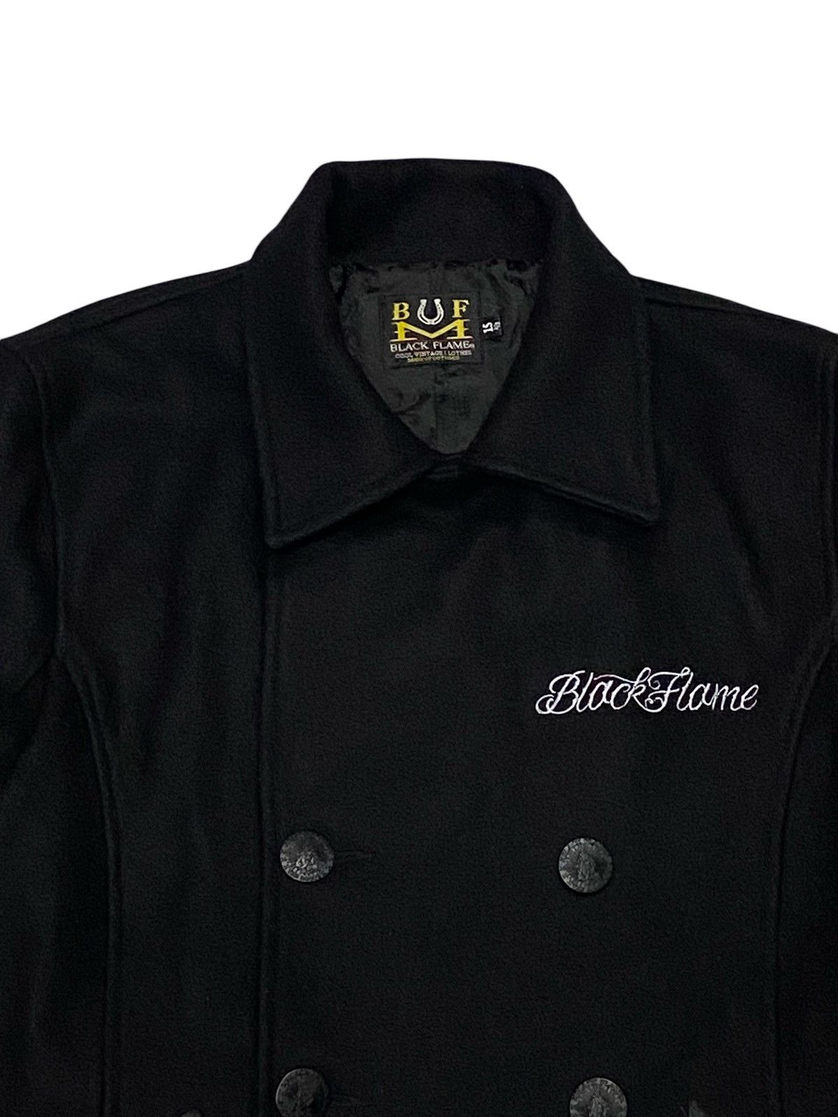 Japanese Brand Black Flame Wool Jacket Size US S / EU 44-46 / 1 - 4 Thumbnail