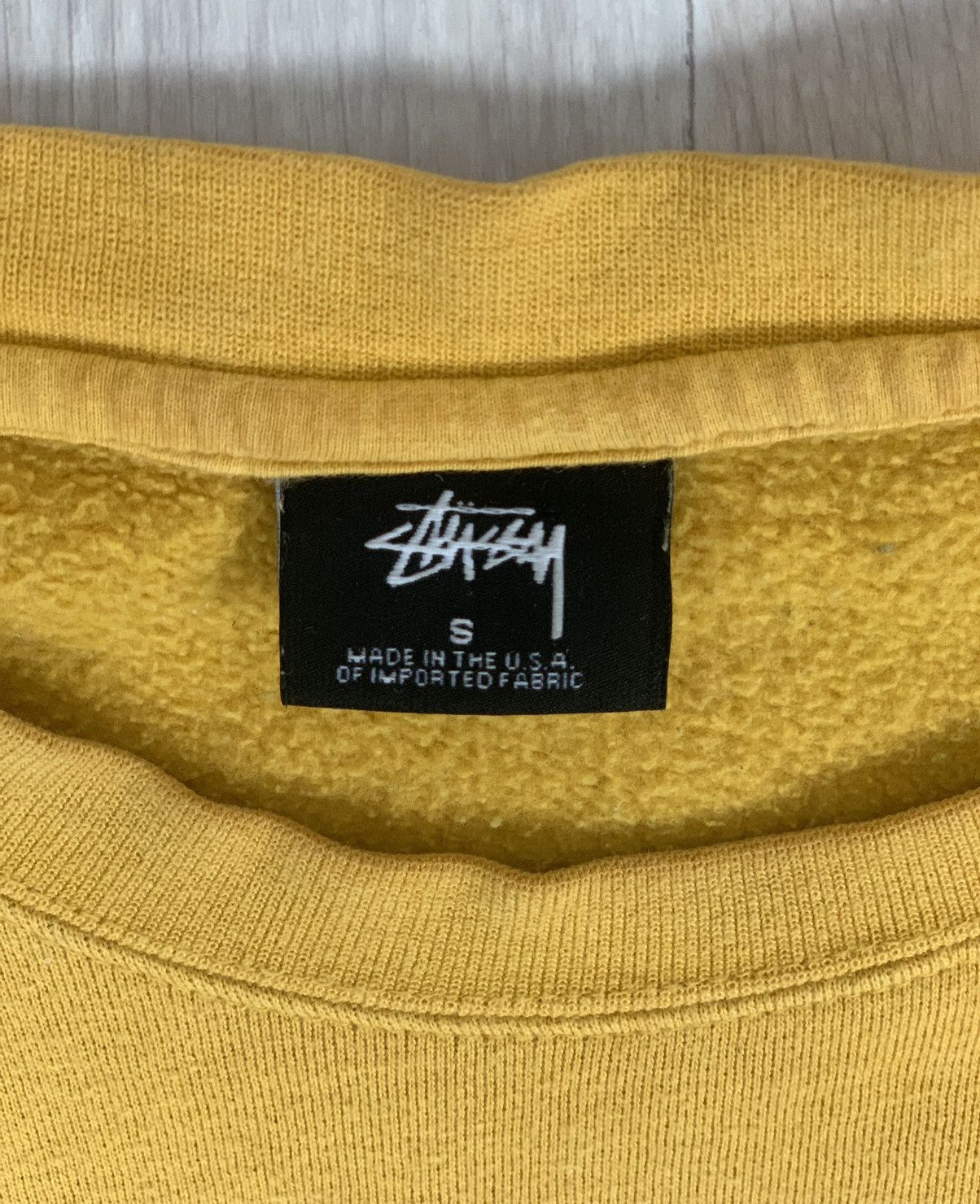 Stussy Sweatshirt Stussy ‘Stock Link’ Yellow - Size S Size US S / EU 44-46 / 1 - 4 Thumbnail