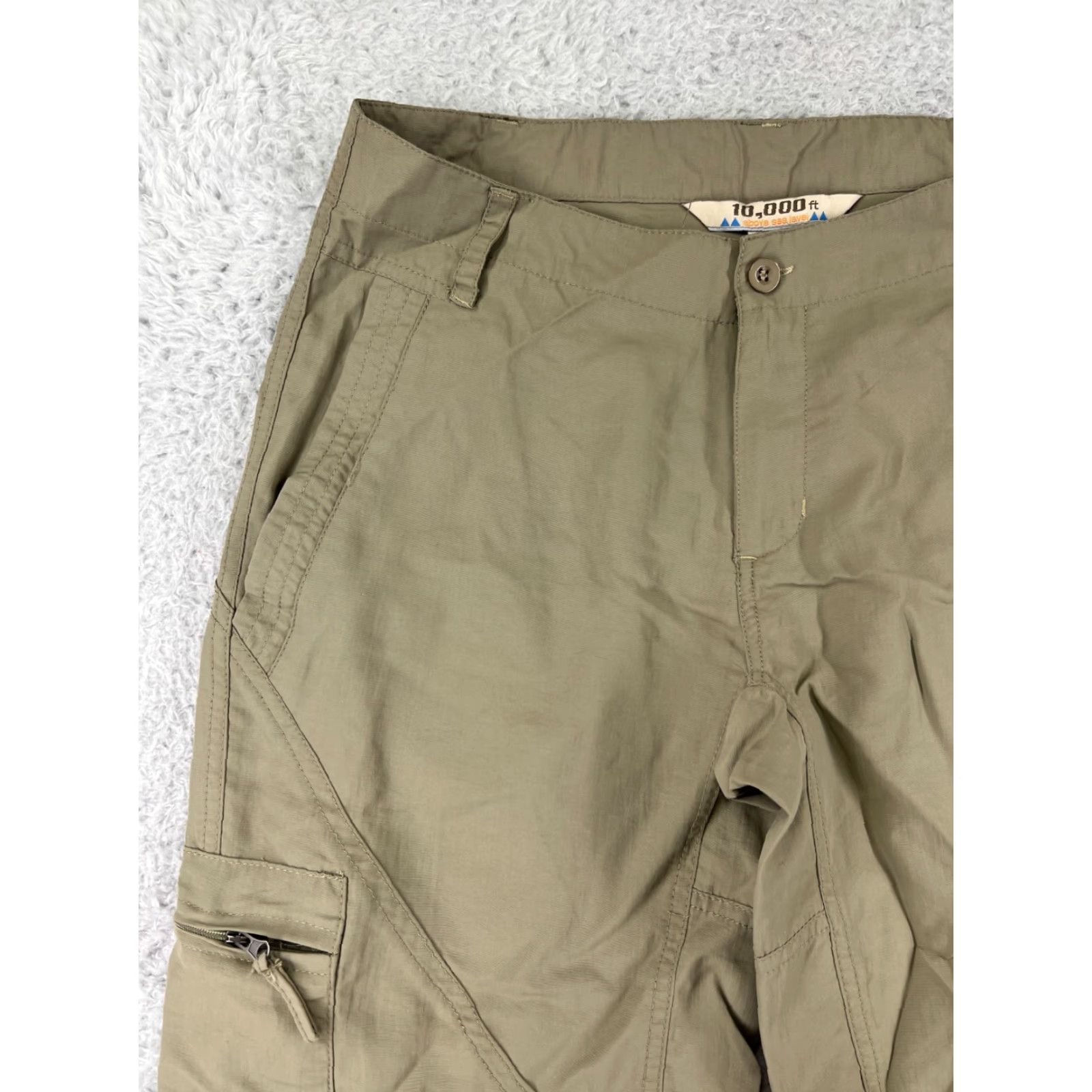 Vintage 10,000 FT ABOVE SEA LEVEL Pants Women 6 Beige Nylon Hiking Camping Fishing Cargo Size 28" / US 6 / IT 42 - 6 Thumbnail