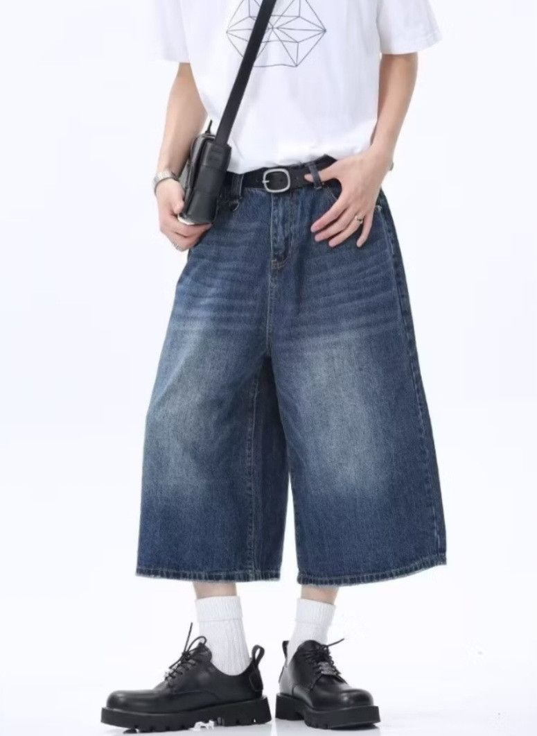 Japanese Brand Blue colour Japanese style harajuku jort pant Size US 29 - 1 Preview